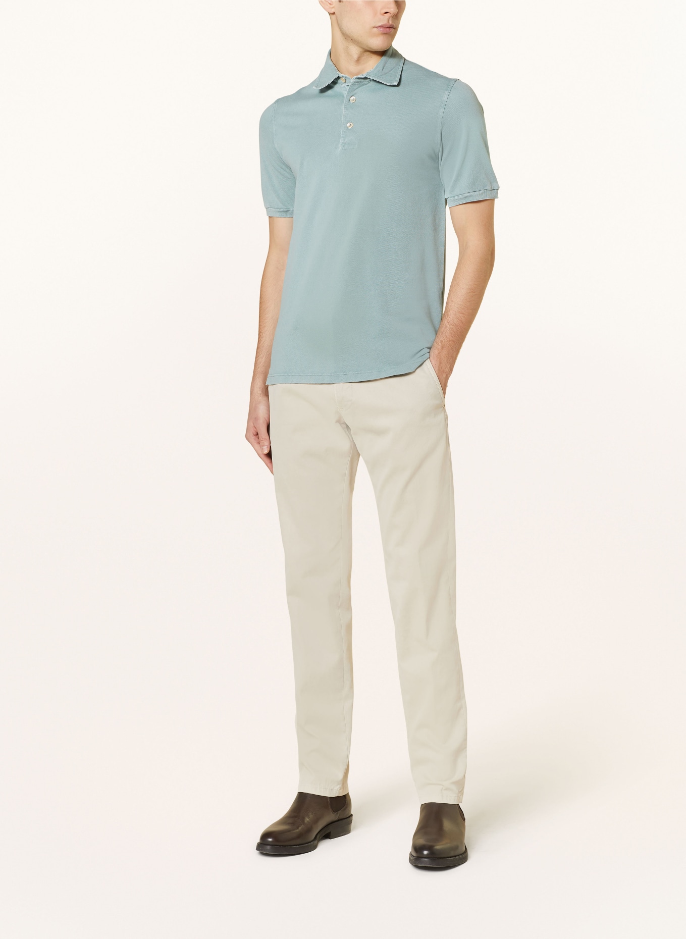 FEDELI Piqué-Poloshirt Extra Slim Fit, Farbe: MINT (Bild 2)