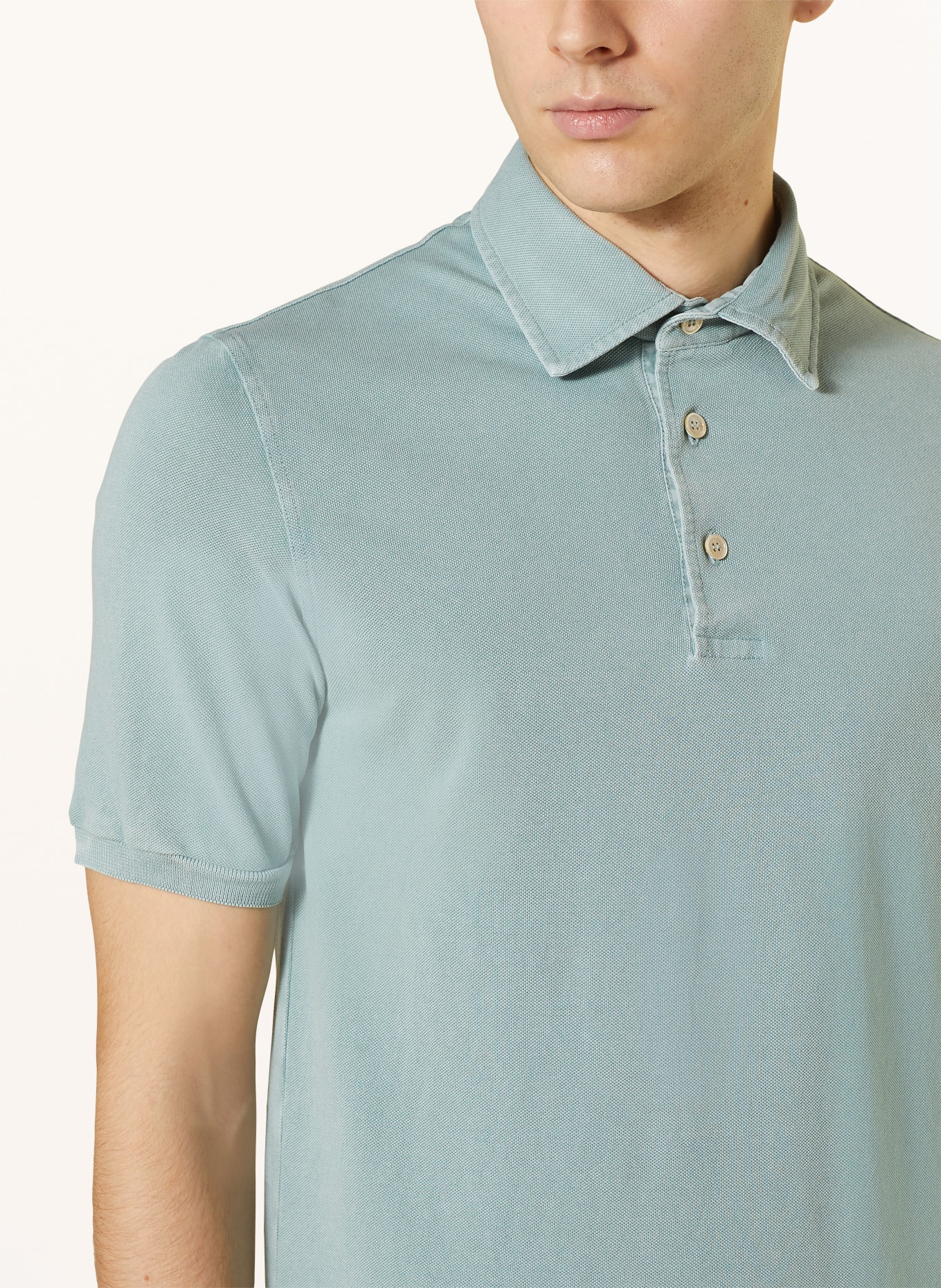 FEDELI Piqué-Poloshirt Extra Slim Fit, Farbe: MINT (Bild 4)