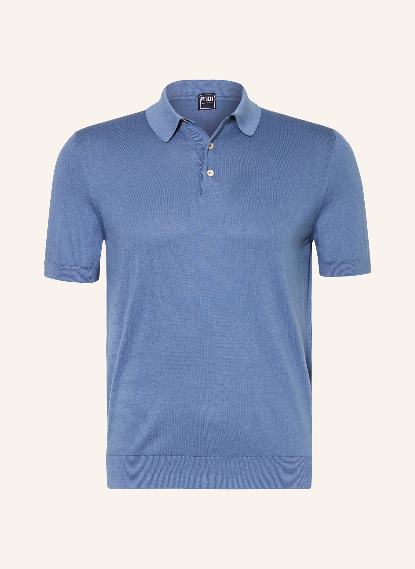 FEDELI Strick-Poloshirt, Farbe: BLAU (Bild 1)