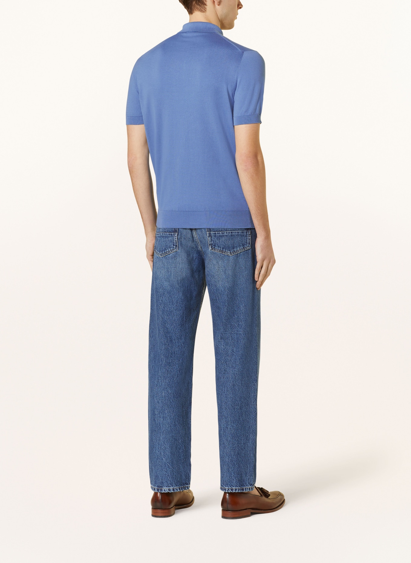 FEDELI Strick-Poloshirt, Farbe: BLAU (Bild 3)