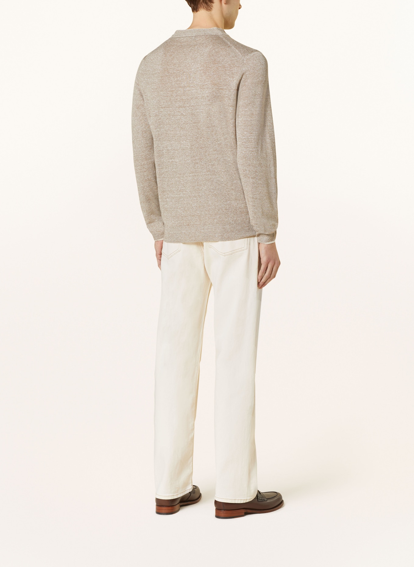FEDELI Pullover mit Leinen, Farbe: BEIGE (Bild 3)
