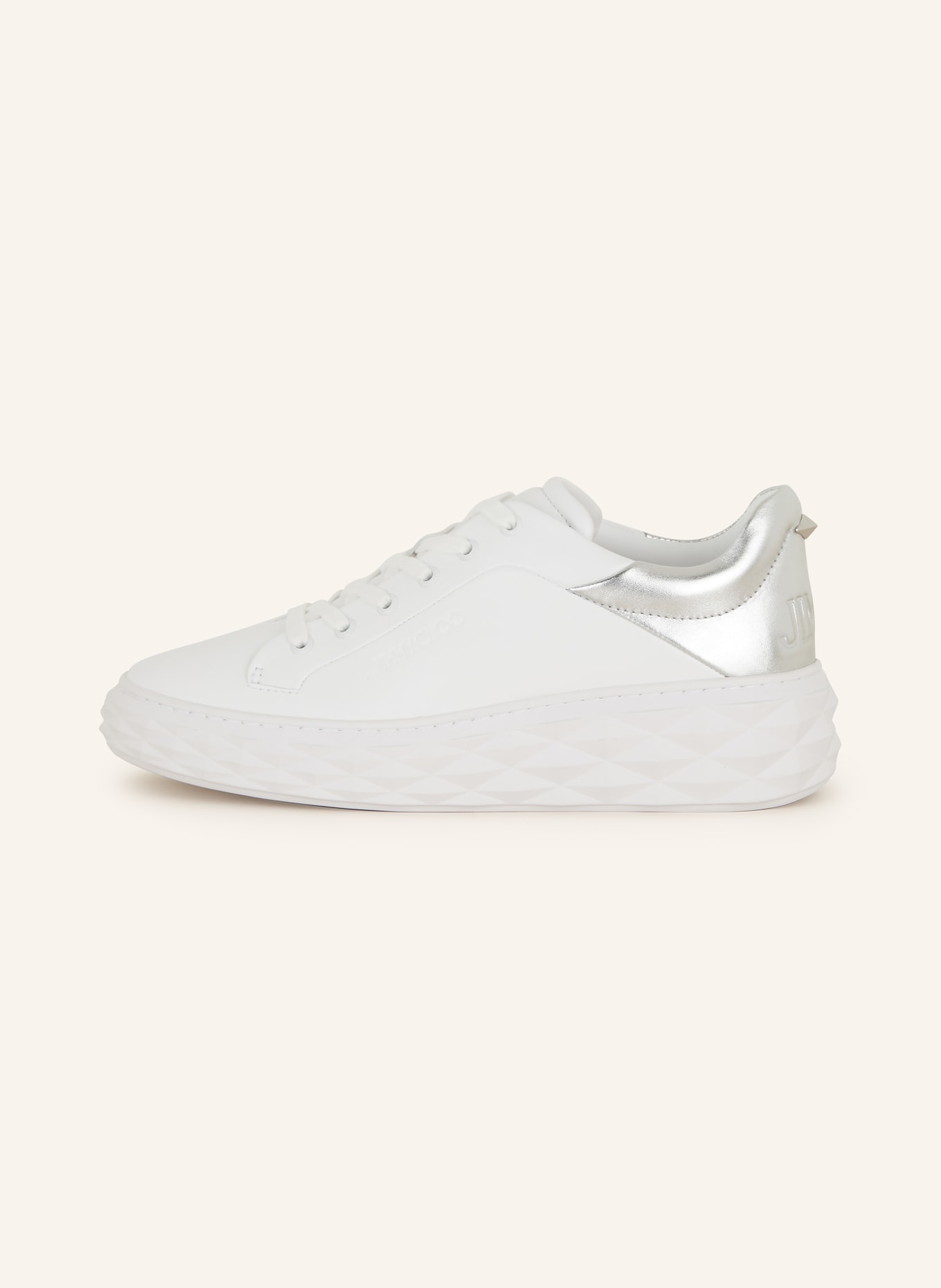 JIMMY CHOO Sneakers DIAMOND MAXI, Color: WHITE/ SILVER (Image 4)