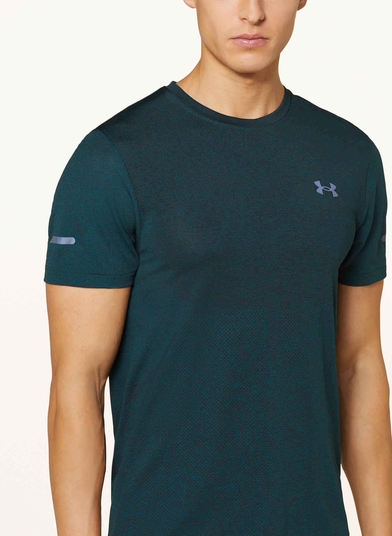 UNDER ARMOUR Running shirt UA SEAMLESS STRIDE, Color: DARK GREEN (Image 4)