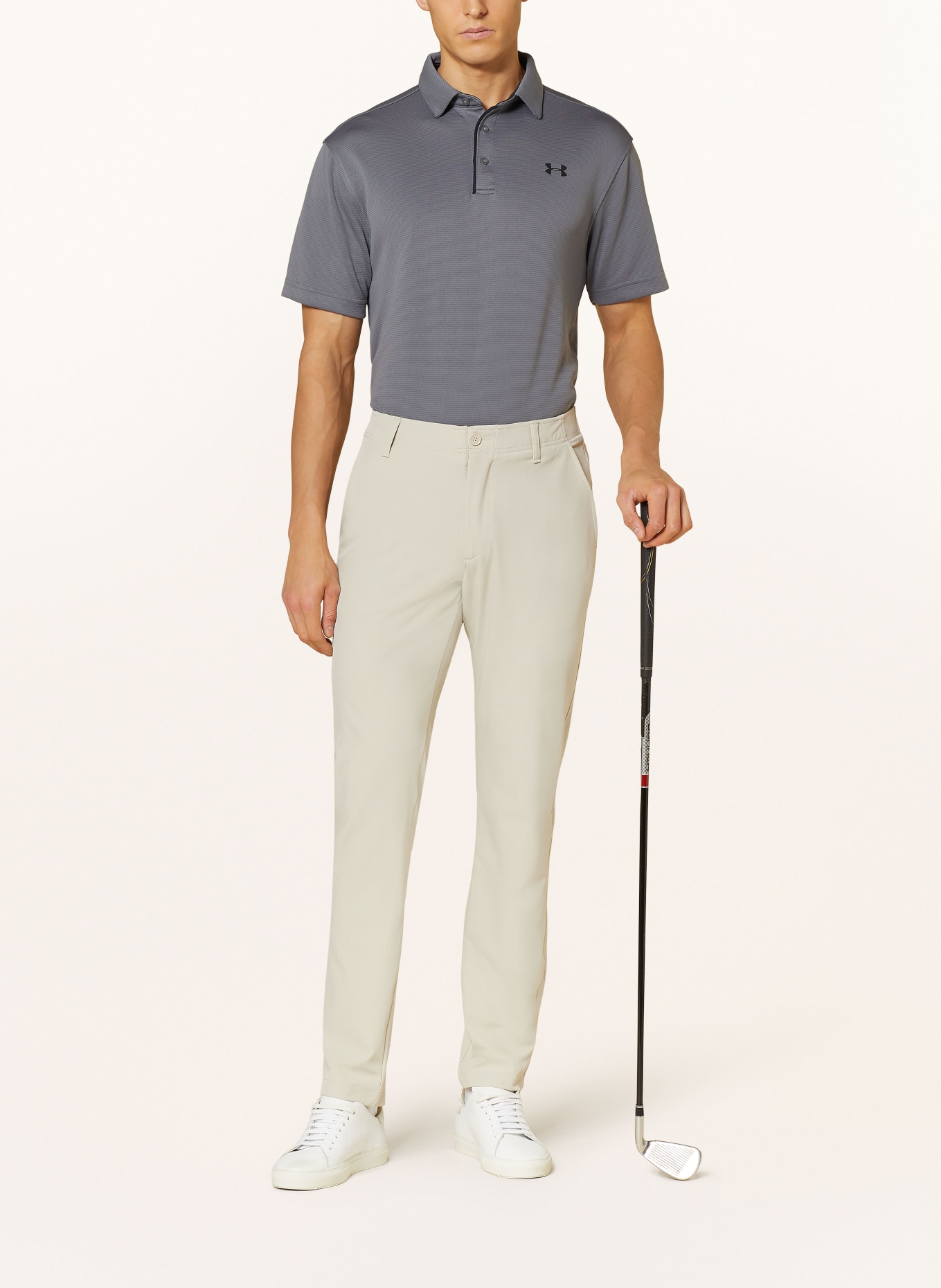 UNDER ARMOUR Spodnie golfowe UA DRIVE z ochroną UV 50, Kolor: BEŻOWY (Obrazek 2)