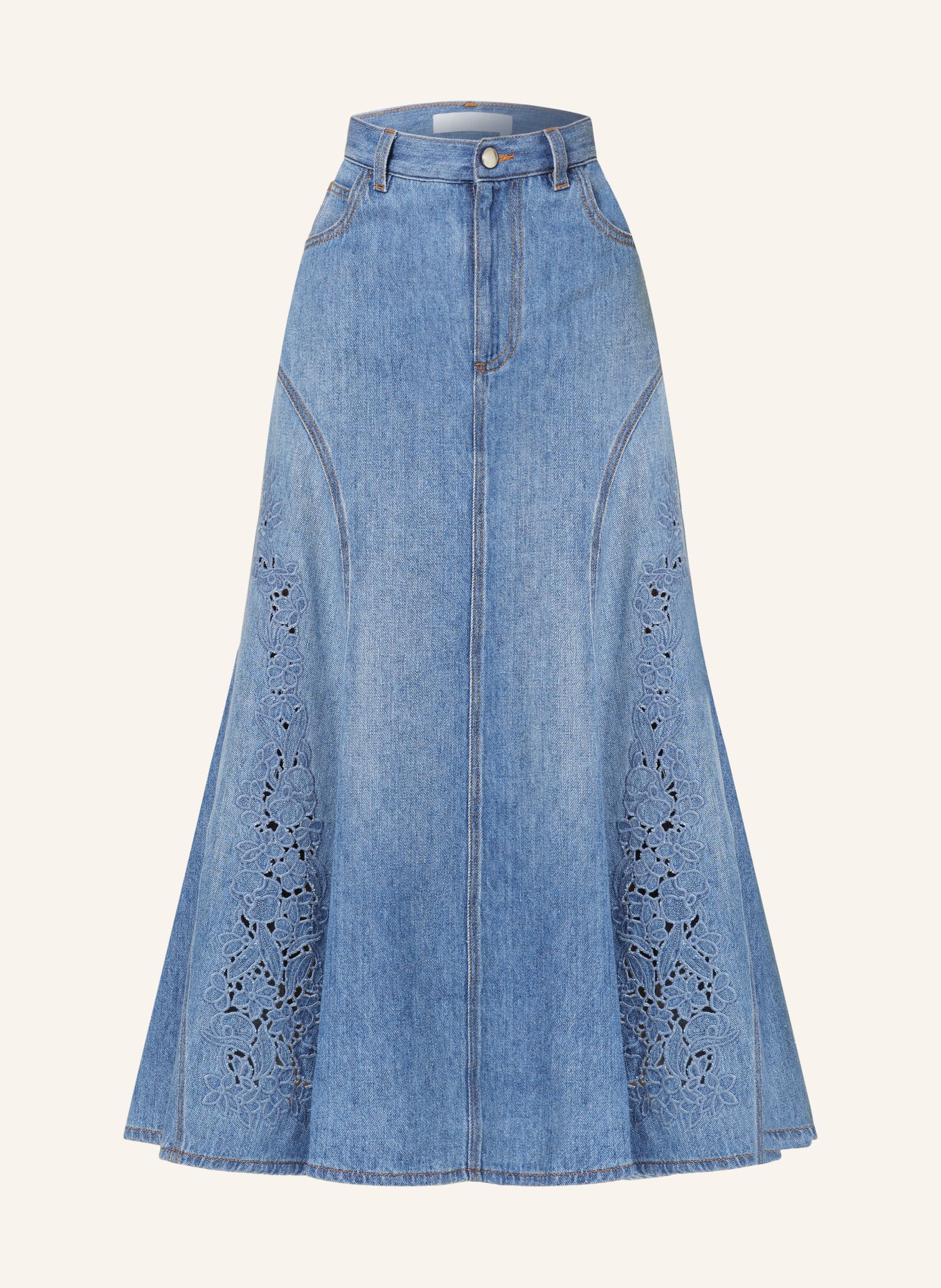 Chloé Spódnica jeansowa, Kolor: NIEBIESKI (Obrazek 1)