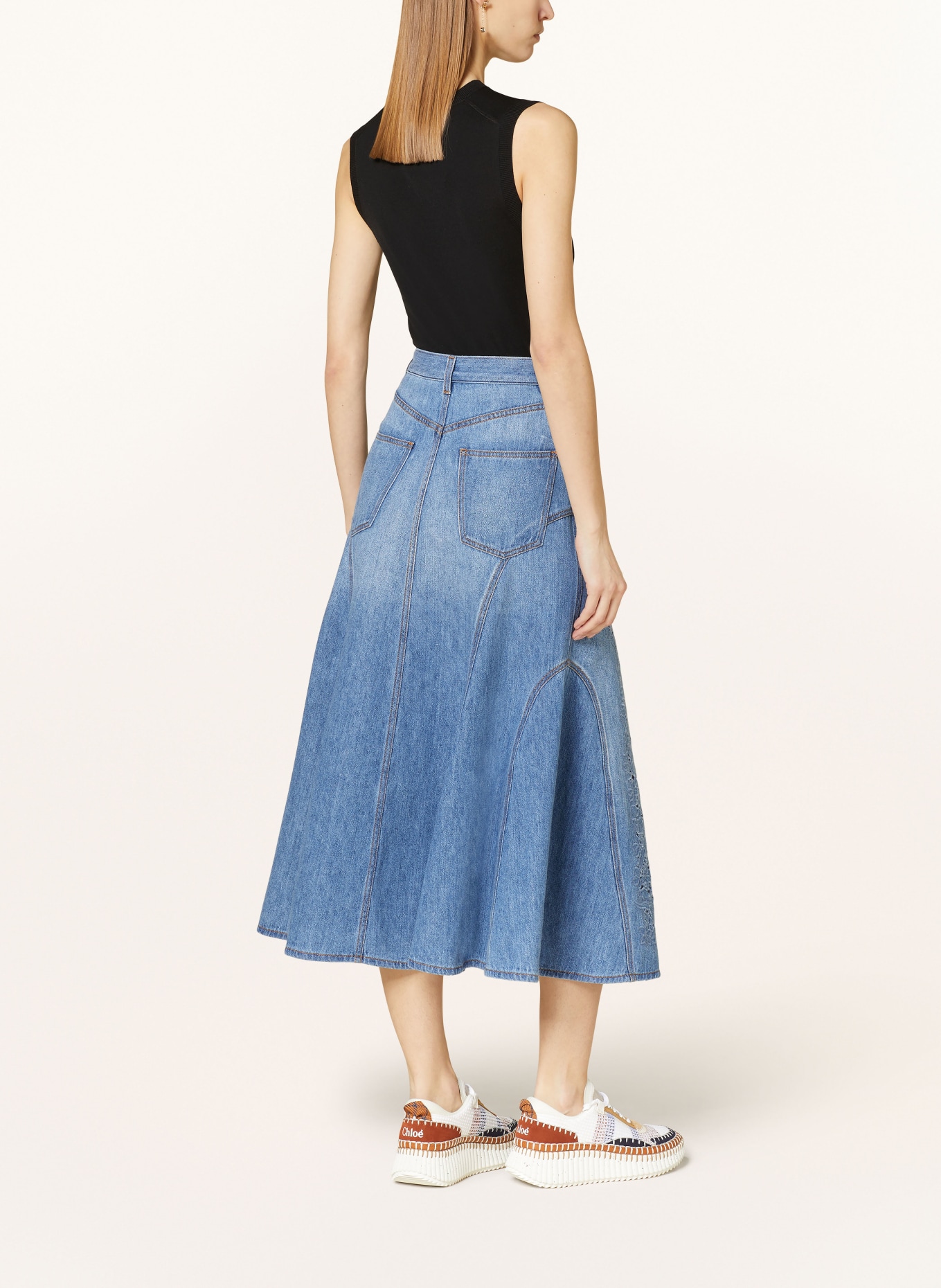 Chloé Denim skirt, Color: BLUE (Image 3)