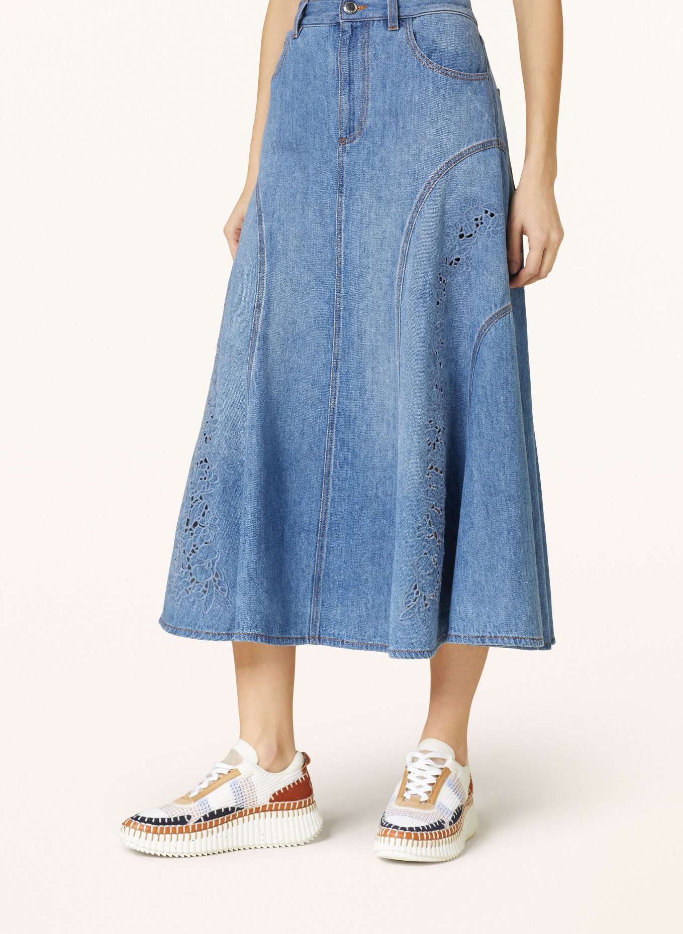 Chloé Denim skirt, Color: BLUE (Image 4)