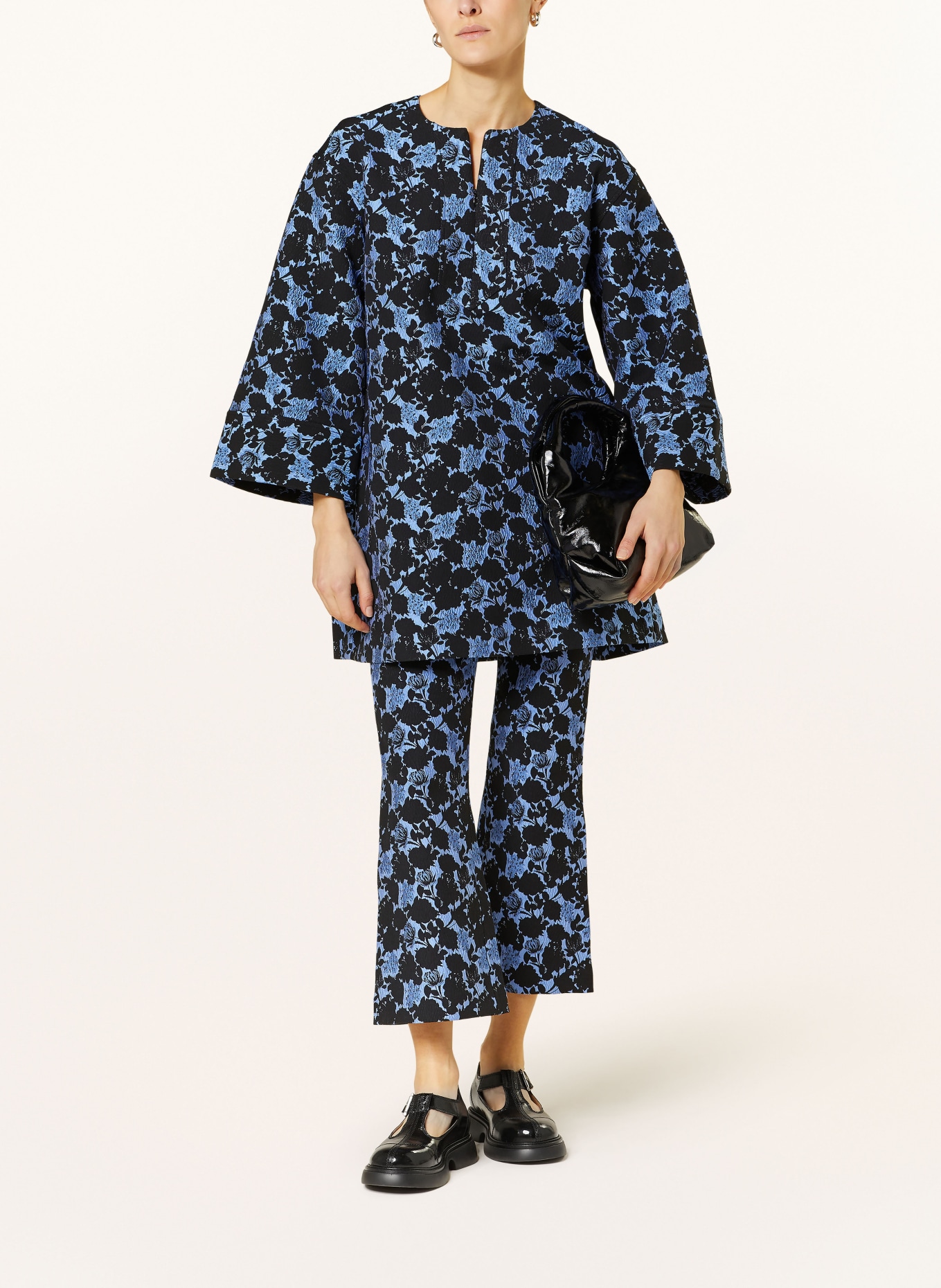 BAUM UND PFERDGARTEN Jacquard dress ABI, Color: BLACK/ BLUE (Image 2)