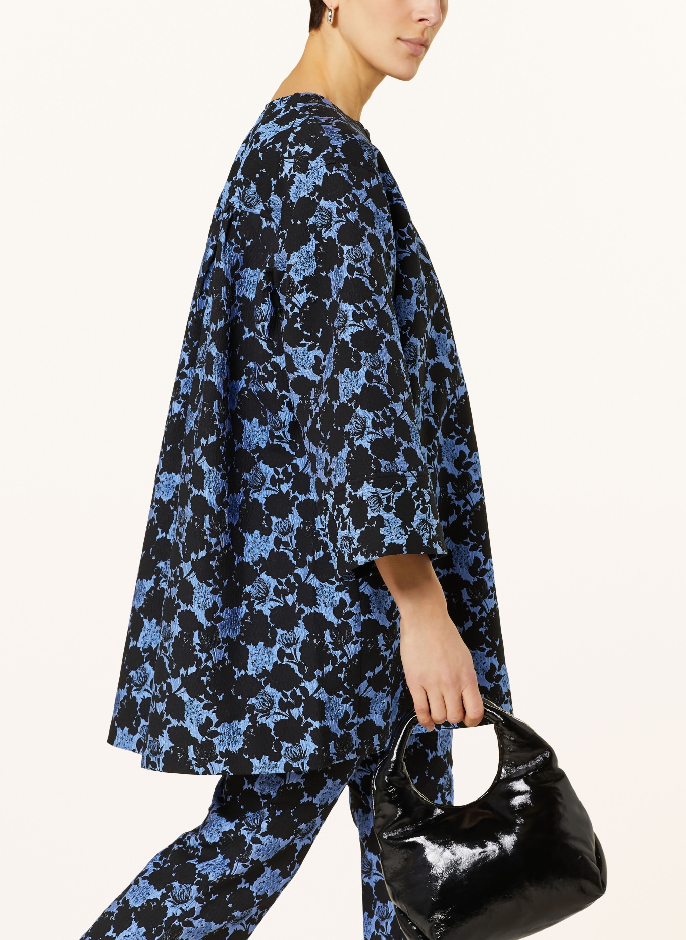 BAUM UND PFERDGARTEN Jacquard dress ABI, Color: BLACK/ BLUE (Image 4)