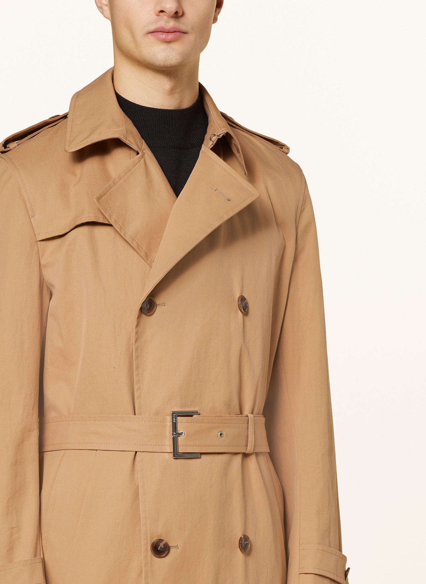 BOSS Trench coat HYDE, Color: BEIGE (Image 4)