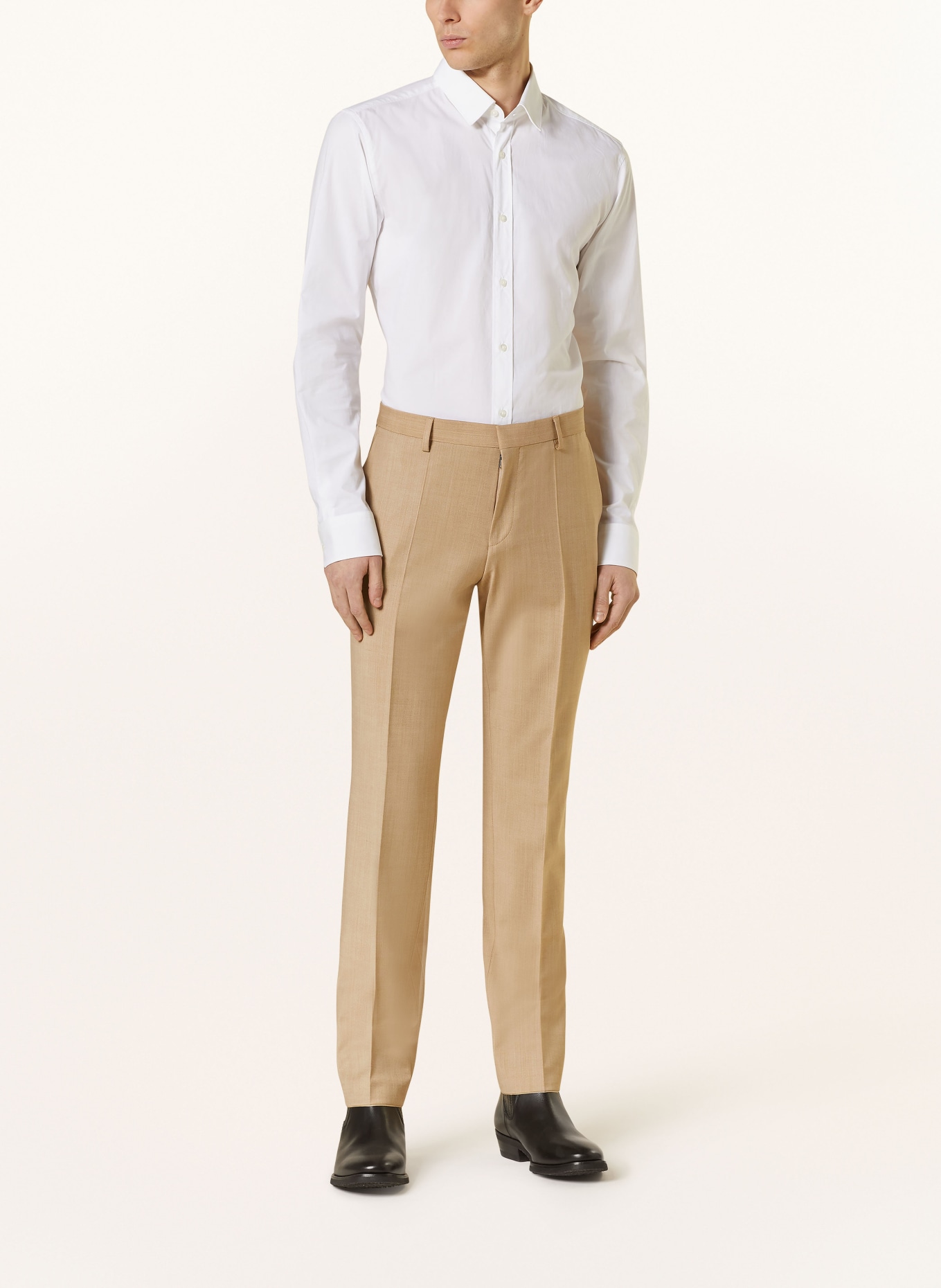 HUGO Spodnie garniturowe GETLIN slim fit, Kolor: 267 MEDIUM BEIGE (Obrazek 3)