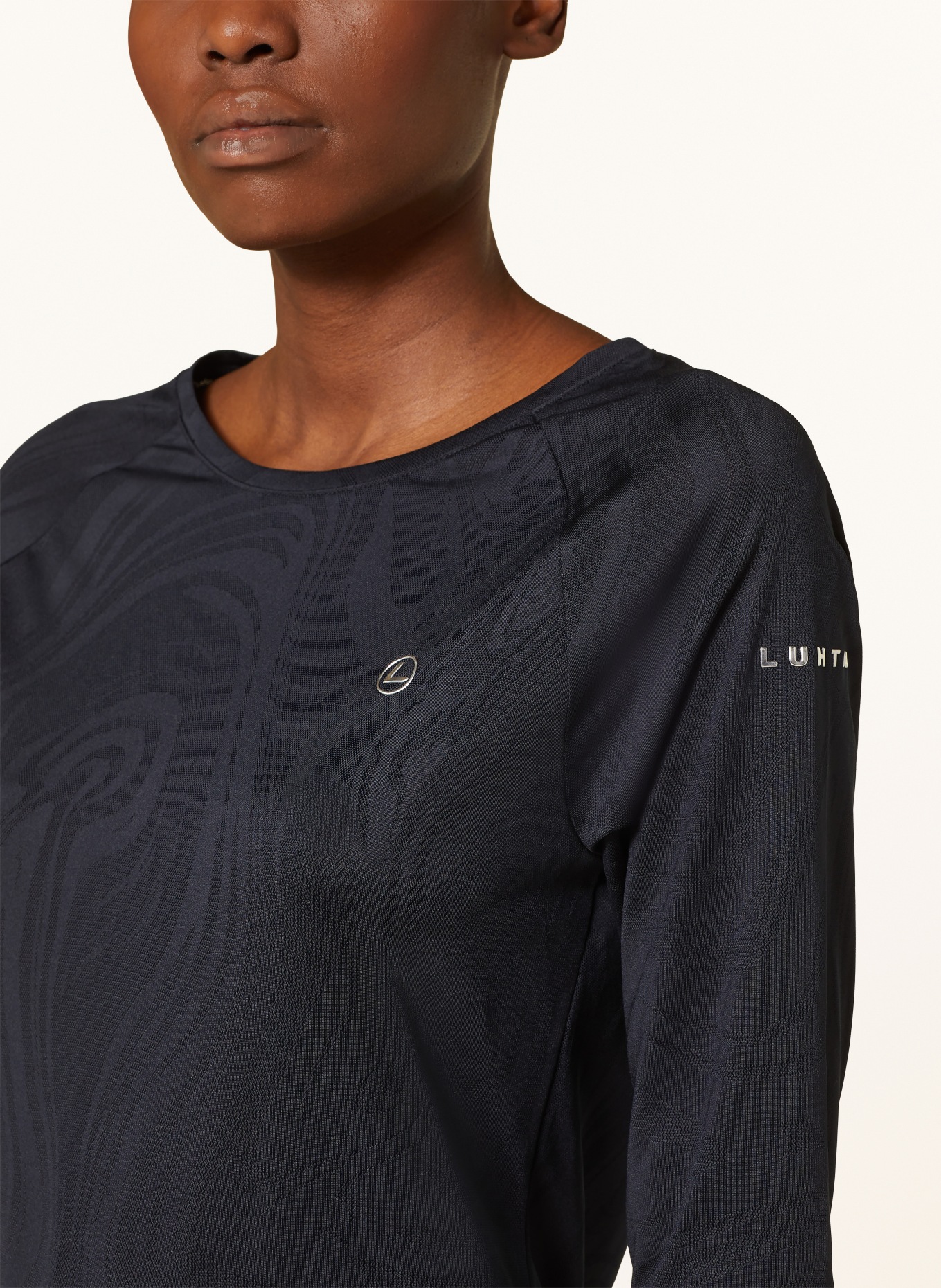 LUHTA Functional shirt AITTANIEMI with 3/4 sleeves, Color: DARK BLUE (Image 4)