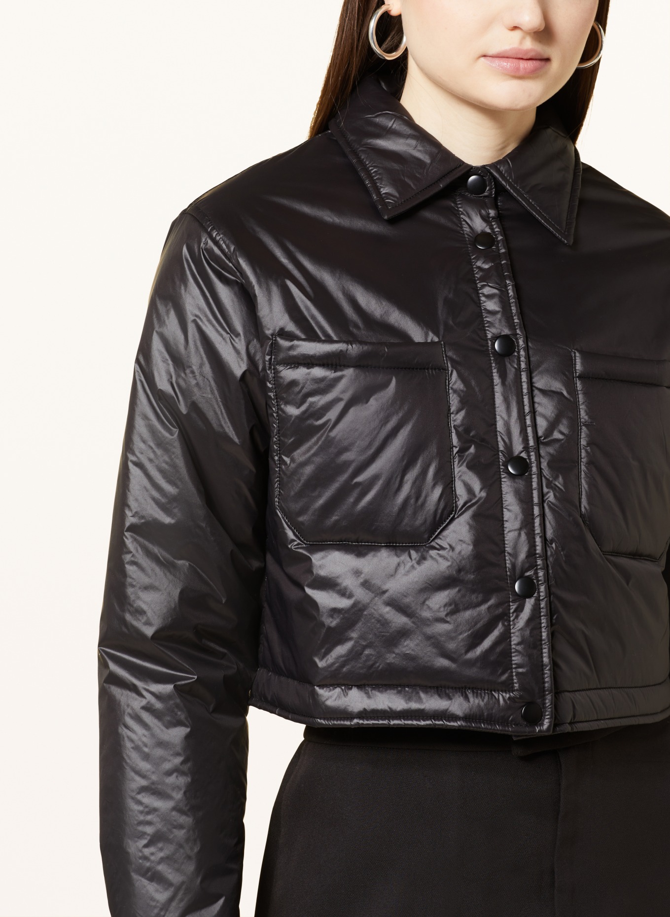 MRS & HUGS Cropped jacket, Color: BLACK (Image 4)