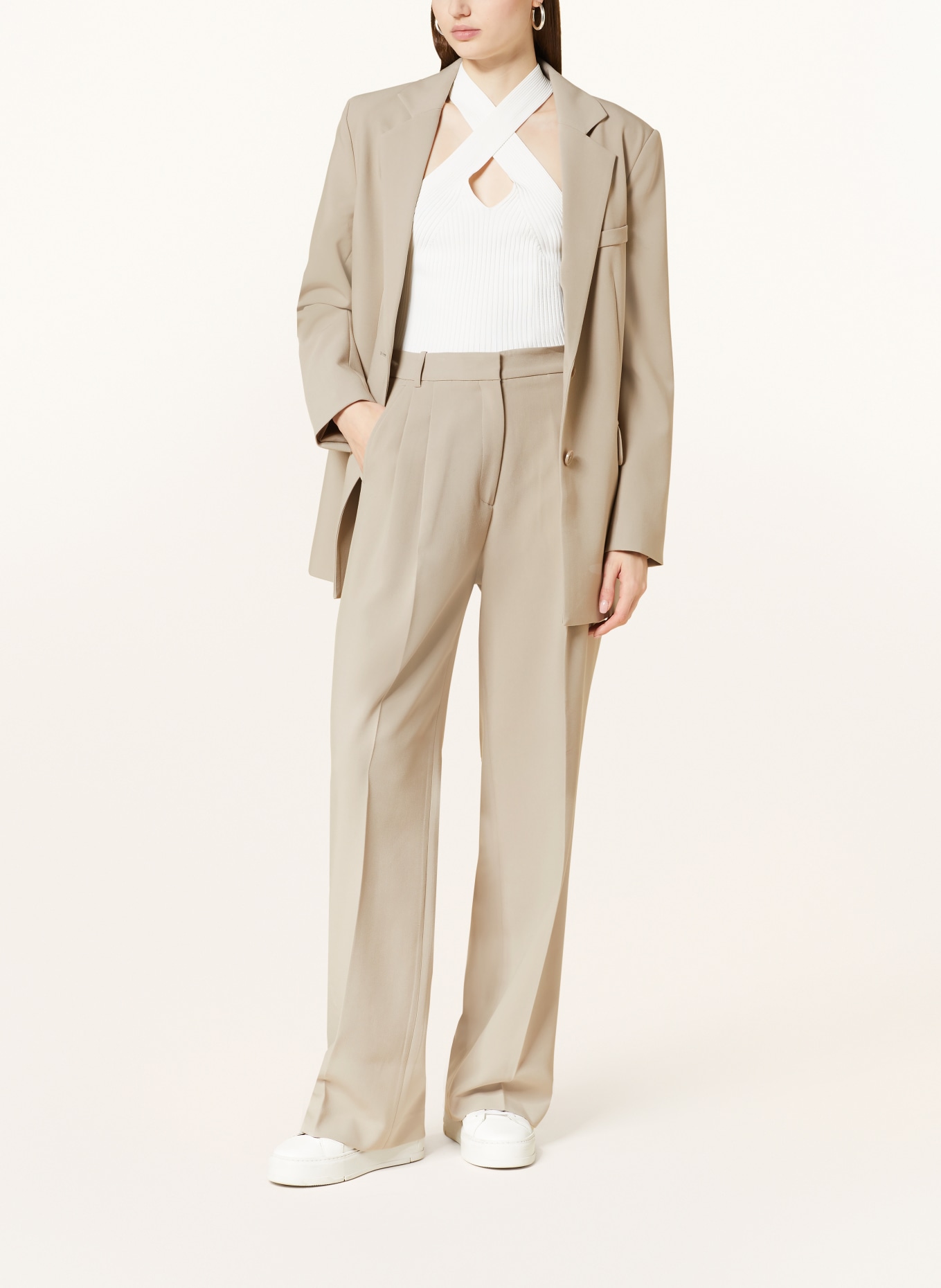 MRS & HUGS Wide leg trousers, Color: TAUPE (Image 2)