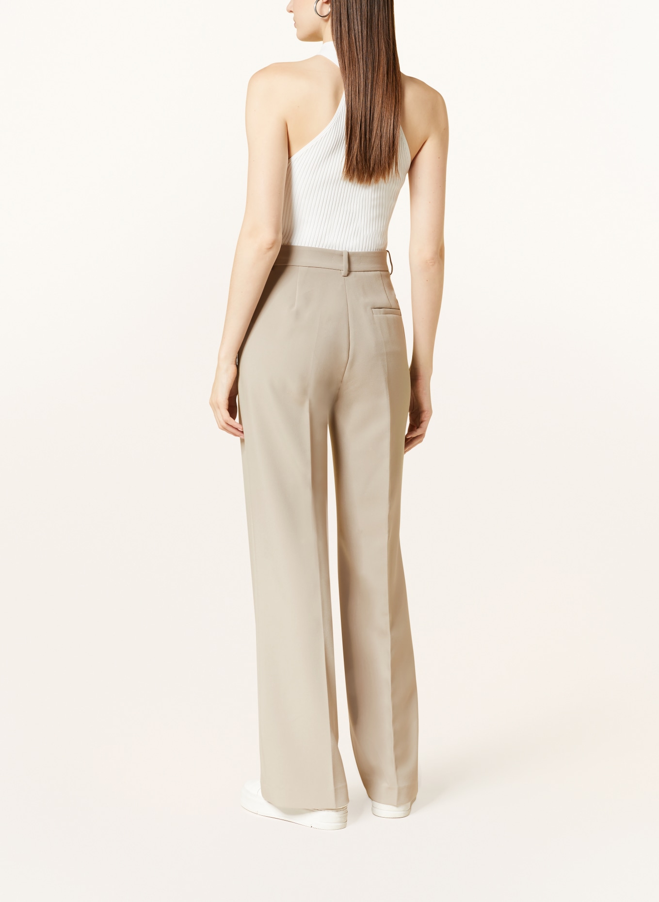 MRS & HUGS Wide leg trousers, Color: TAUPE (Image 3)