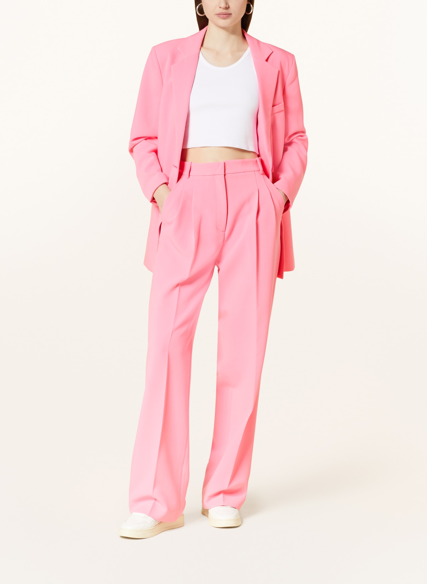 MRS & HUGS Wide leg trousers, Color: PINK (Image 2)