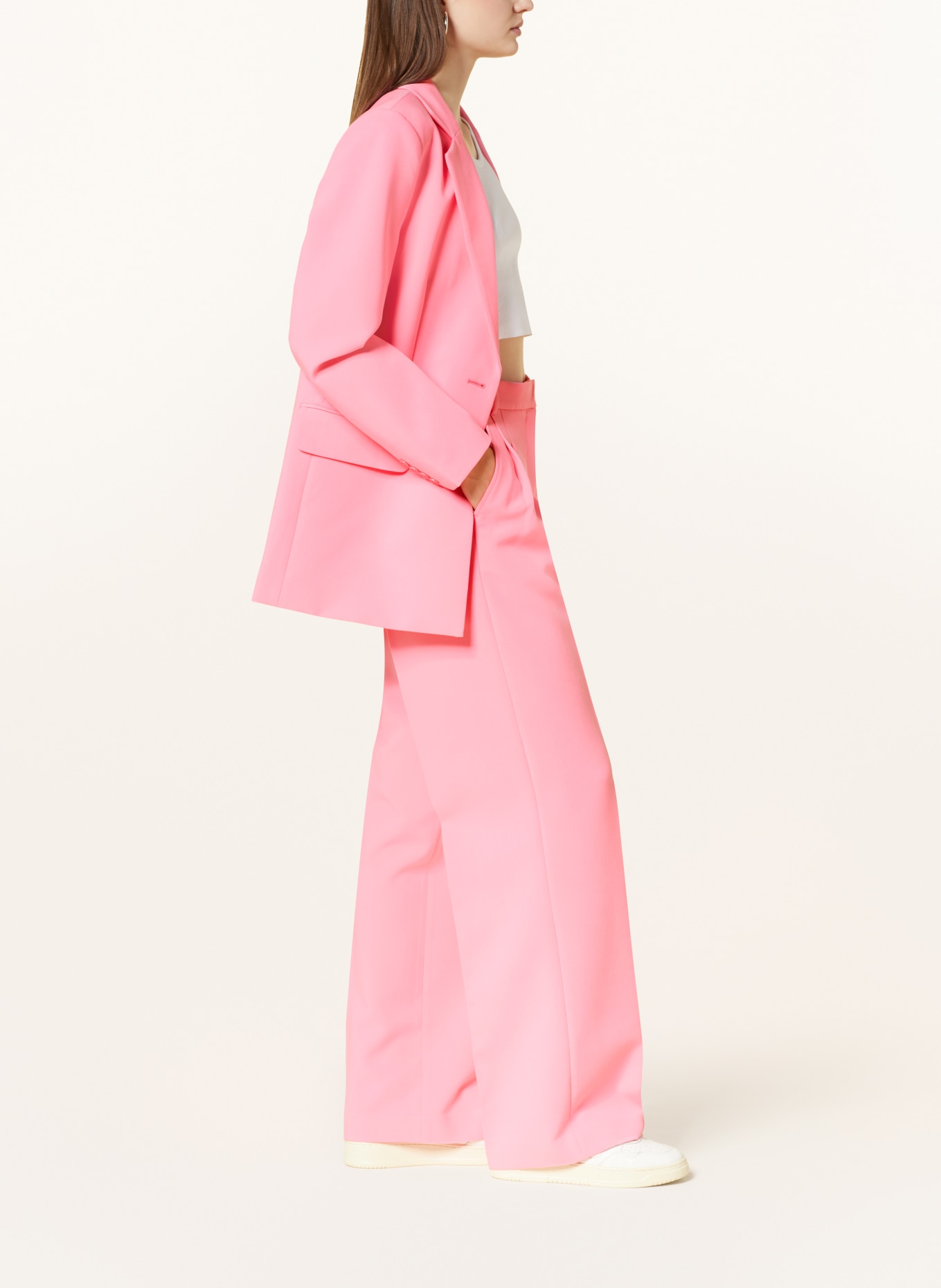 MRS & HUGS Wide leg trousers, Color: PINK (Image 4)