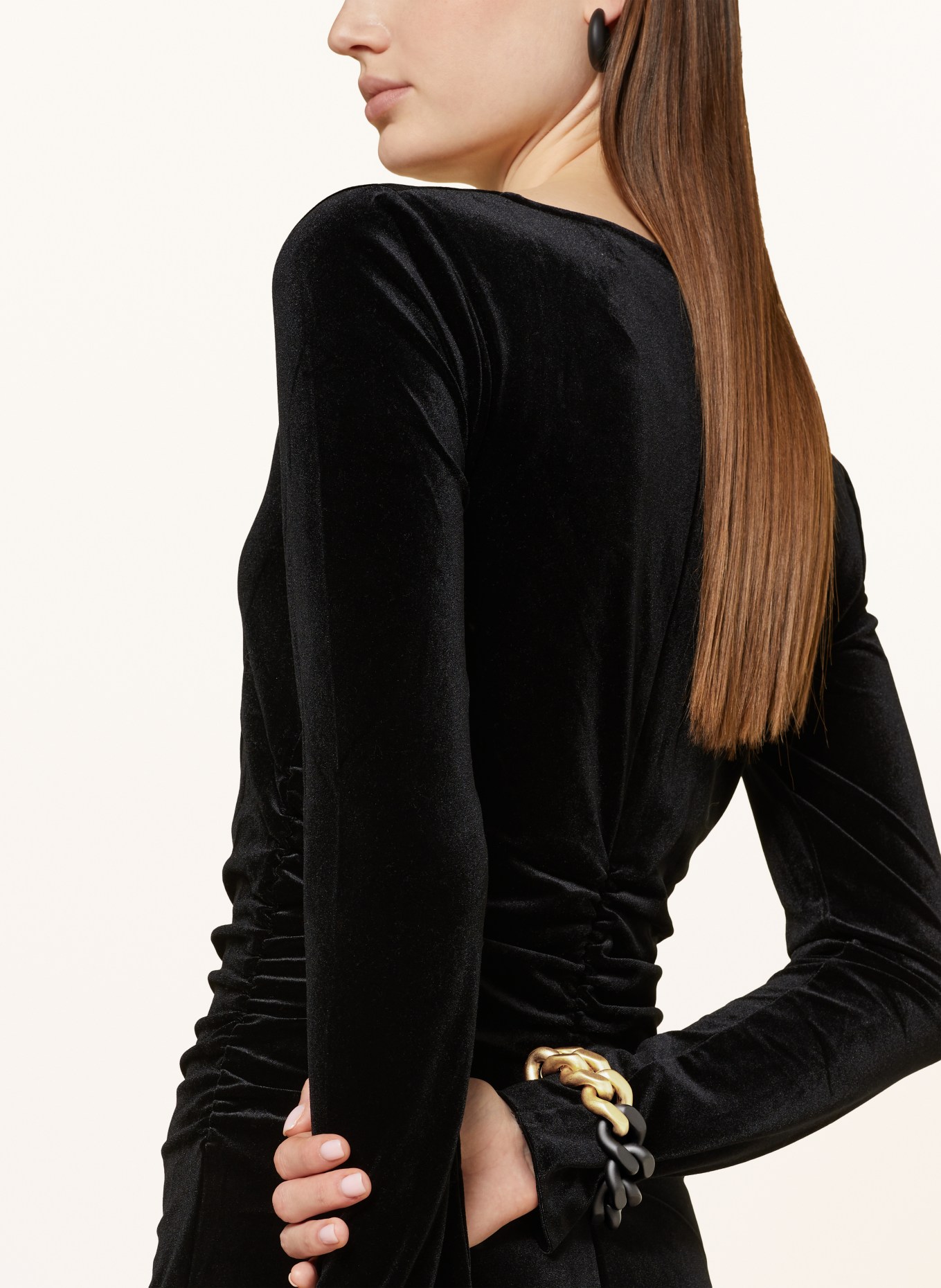 VANESSA BARONI Bracelet GREAT, Color: BLACK/ GOLD (Image 3)