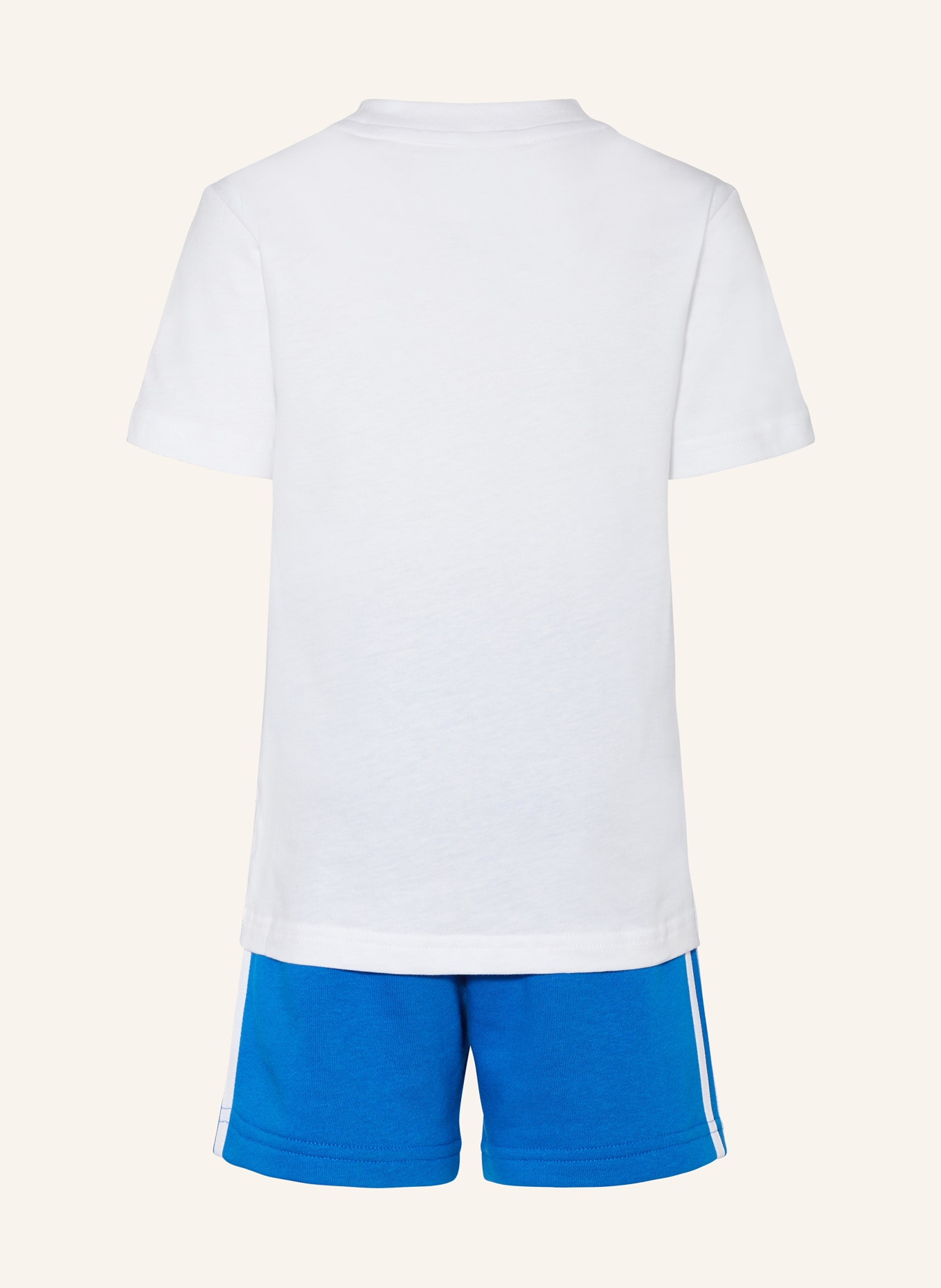 adidas Originals Zestaw ADICOLOR: T-shirt i szorty dresowe, Kolor: BIAŁY/ NIEBIESKI (Obrazek 2)