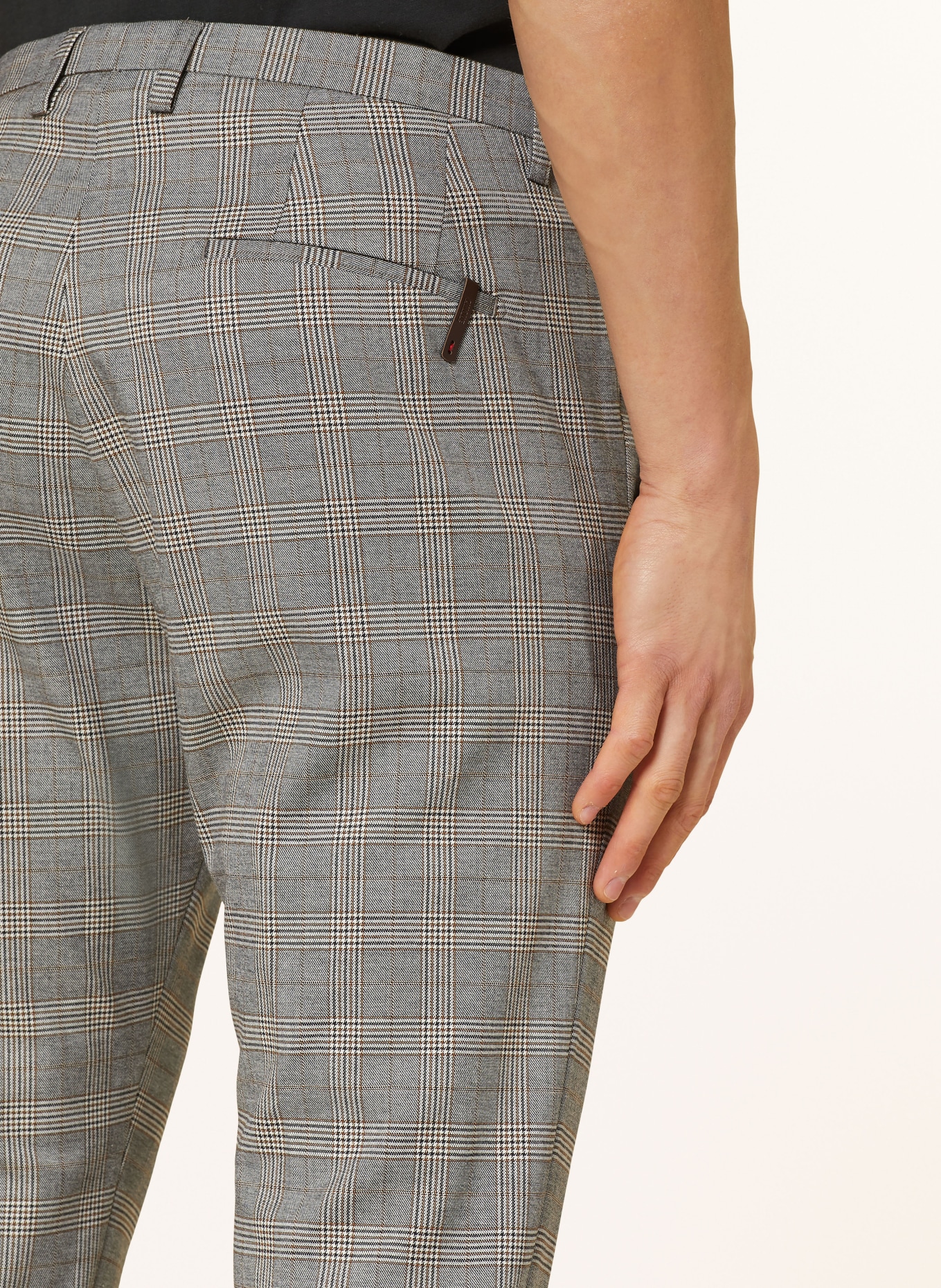 CINQUE Spodnie CIBEPPE tapered fit, Kolor: BRĄZOWY/ SZARY (Obrazek 6)