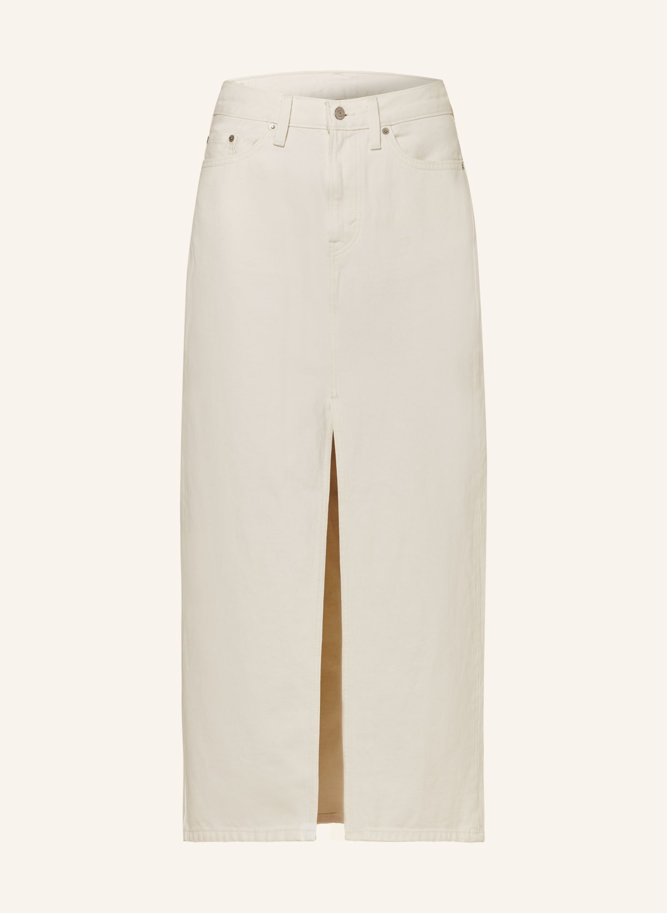 Levi's® 70S MIDI SKIRT - Denim skirt - hello it's me/white denim -  Zalando.de