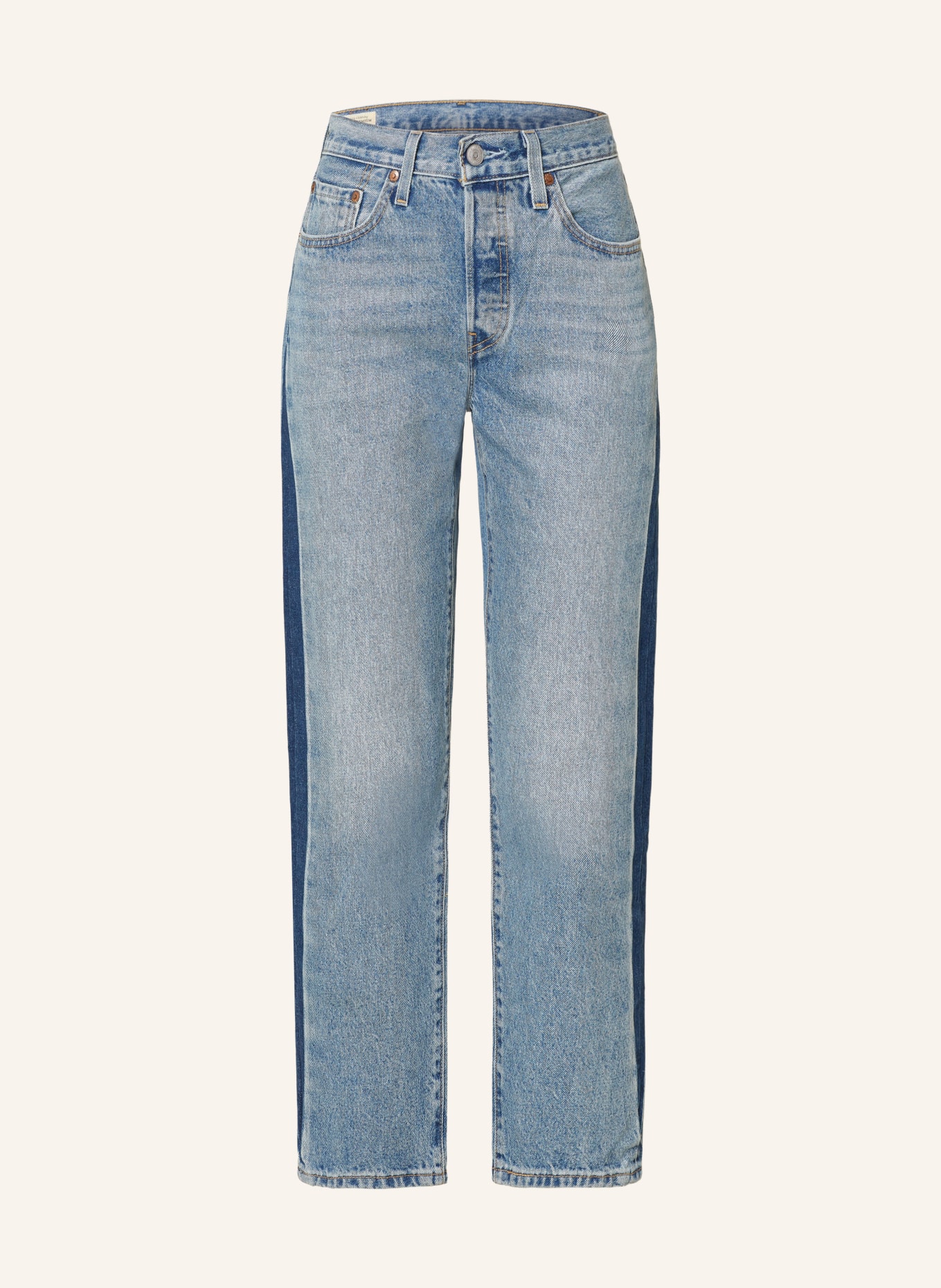 Levi's® Straight Jeans 501 CROP, Farbe: 16 Med Indigo - Worn In (Bild 1)
