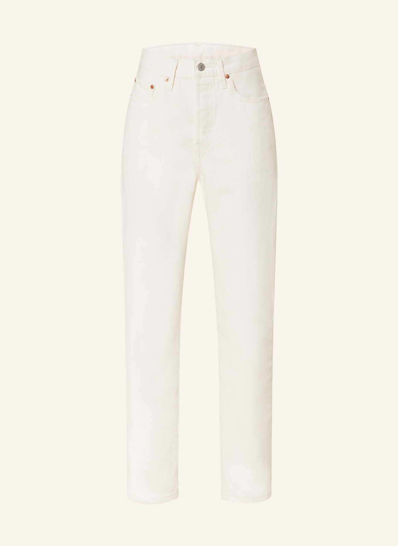 Levi's® Straight Jeans 501 ORIGINAL CROPPED, Farbe: WEISS (Bild 1)