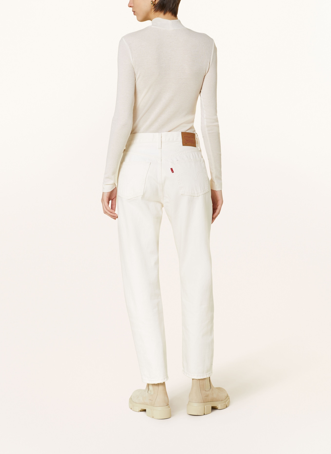 Levi's® Straight jeans 501 ORIGINAL CROPPED, Color: WHITE (Image 3)