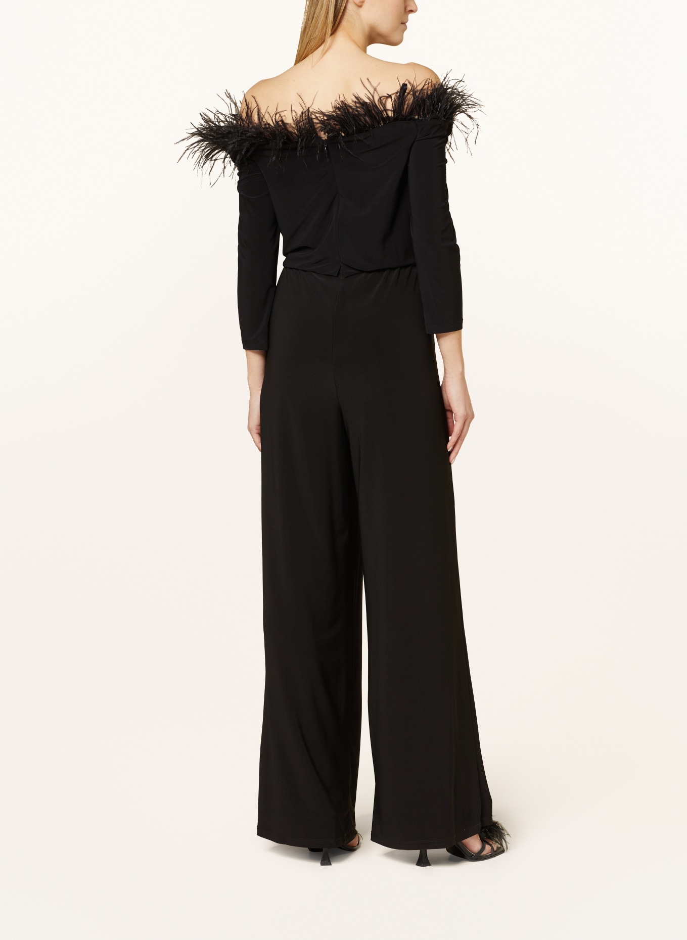 ADRIANNA PAPELL Jumpsuit with 3/4 sleeves, Color: BLACK (Image 3)