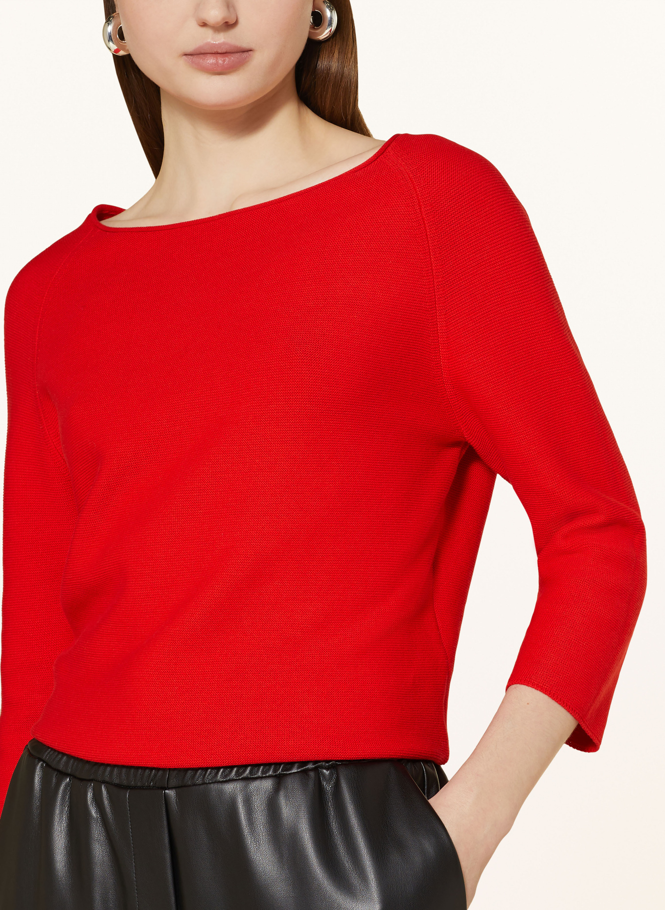 darling harbour Sweater with 3/4 sleeves, Color: RED (Image 4)