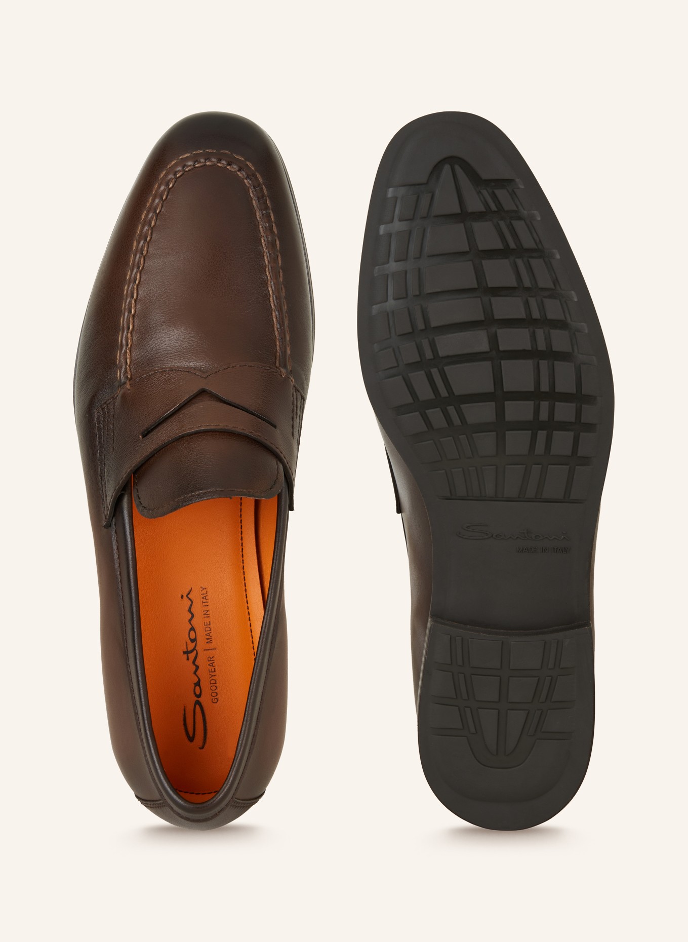 Santoni Penny loafers, Color: DARK BROWN (Image 5)