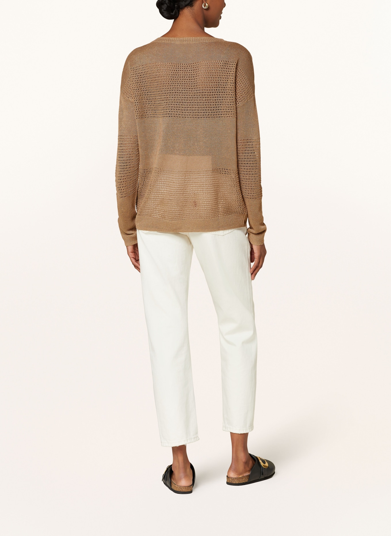 darling harbour Linen sweater, Color: TAUPE (Image 3)