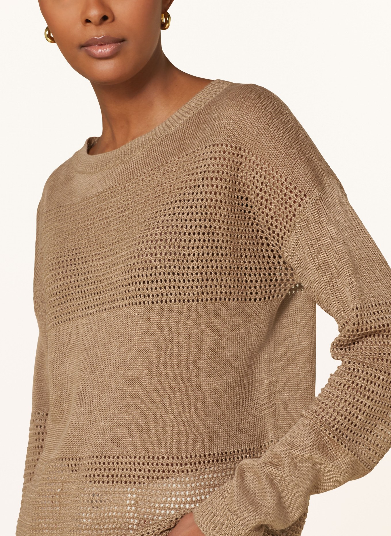 darling harbour Linen sweater, Color: TAUPE (Image 4)
