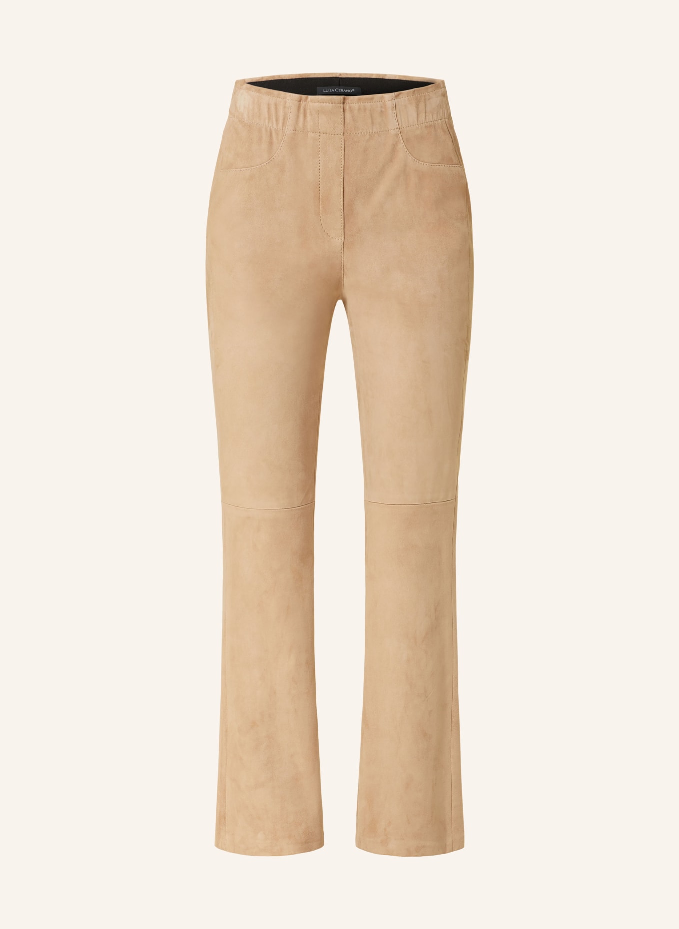 LUISA CERANO Leather trousers, Color: LIGHT BROWN (Image 1)