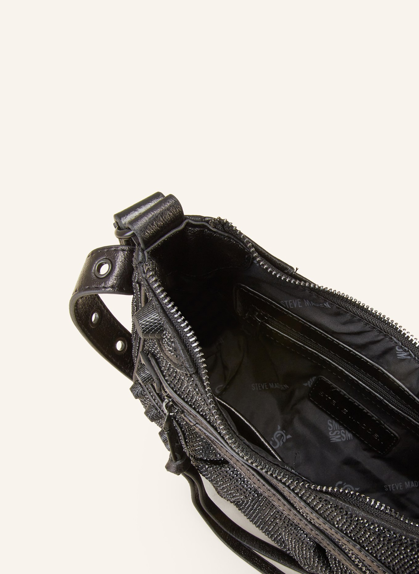 STEVE MADDEN Shoulder bag BGLOWY with decorative gems, Color: BLACK (Image 3)