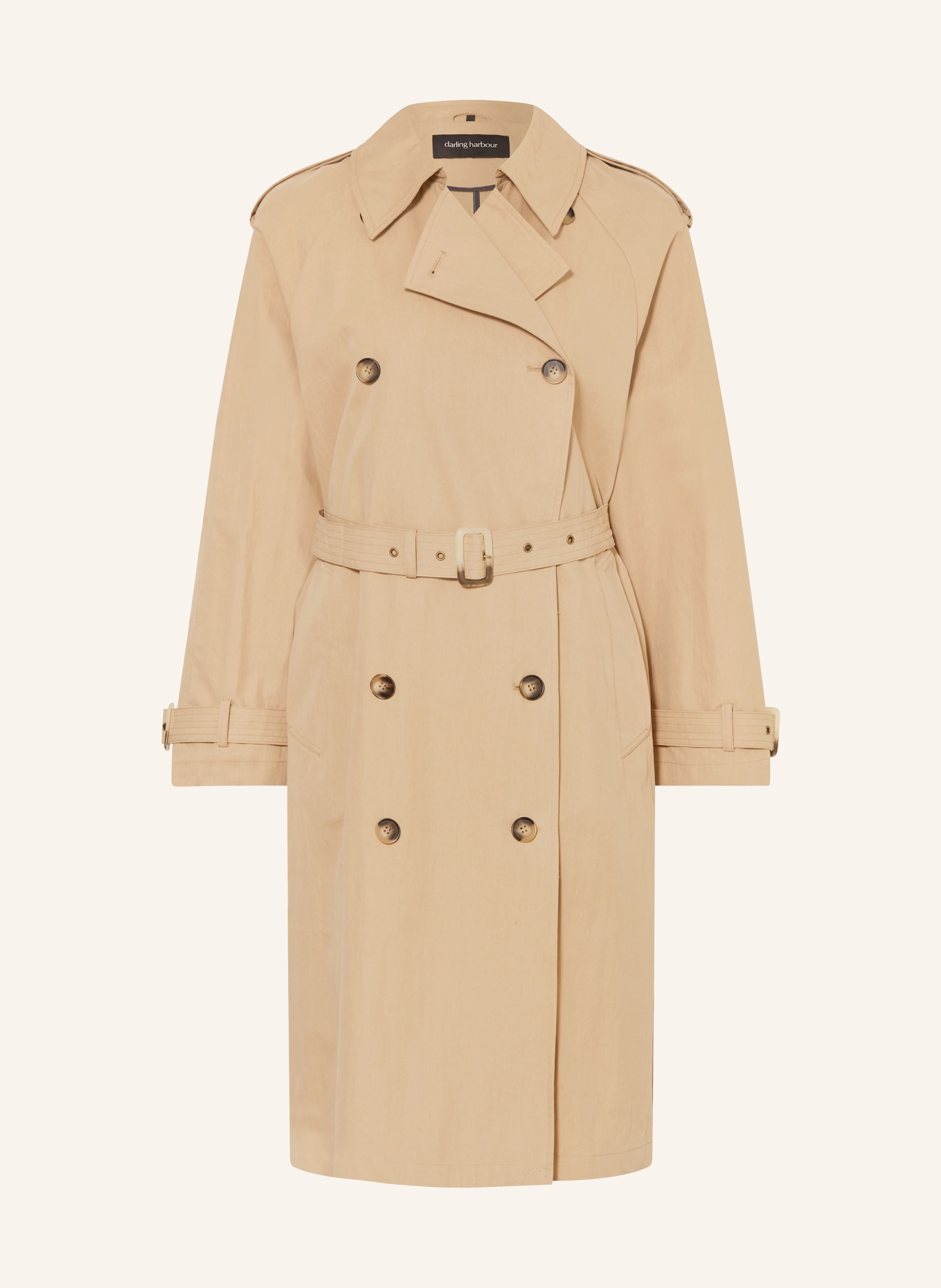 darling harbour Oversized trench coat, Color: SAND (Image 1)