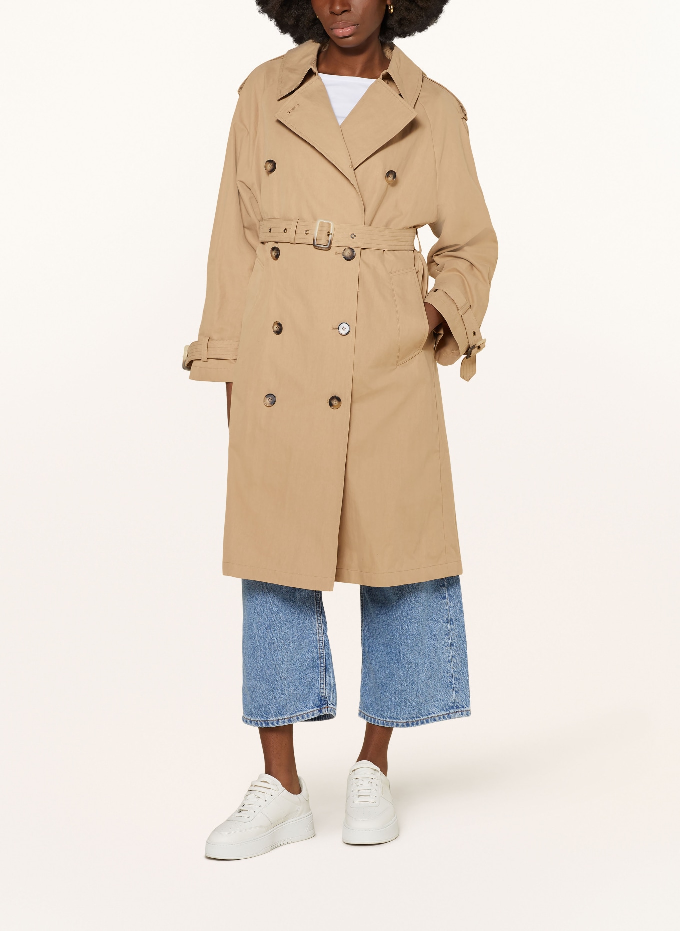 darling harbour Oversized trench coat, Color: SAND (Image 2)