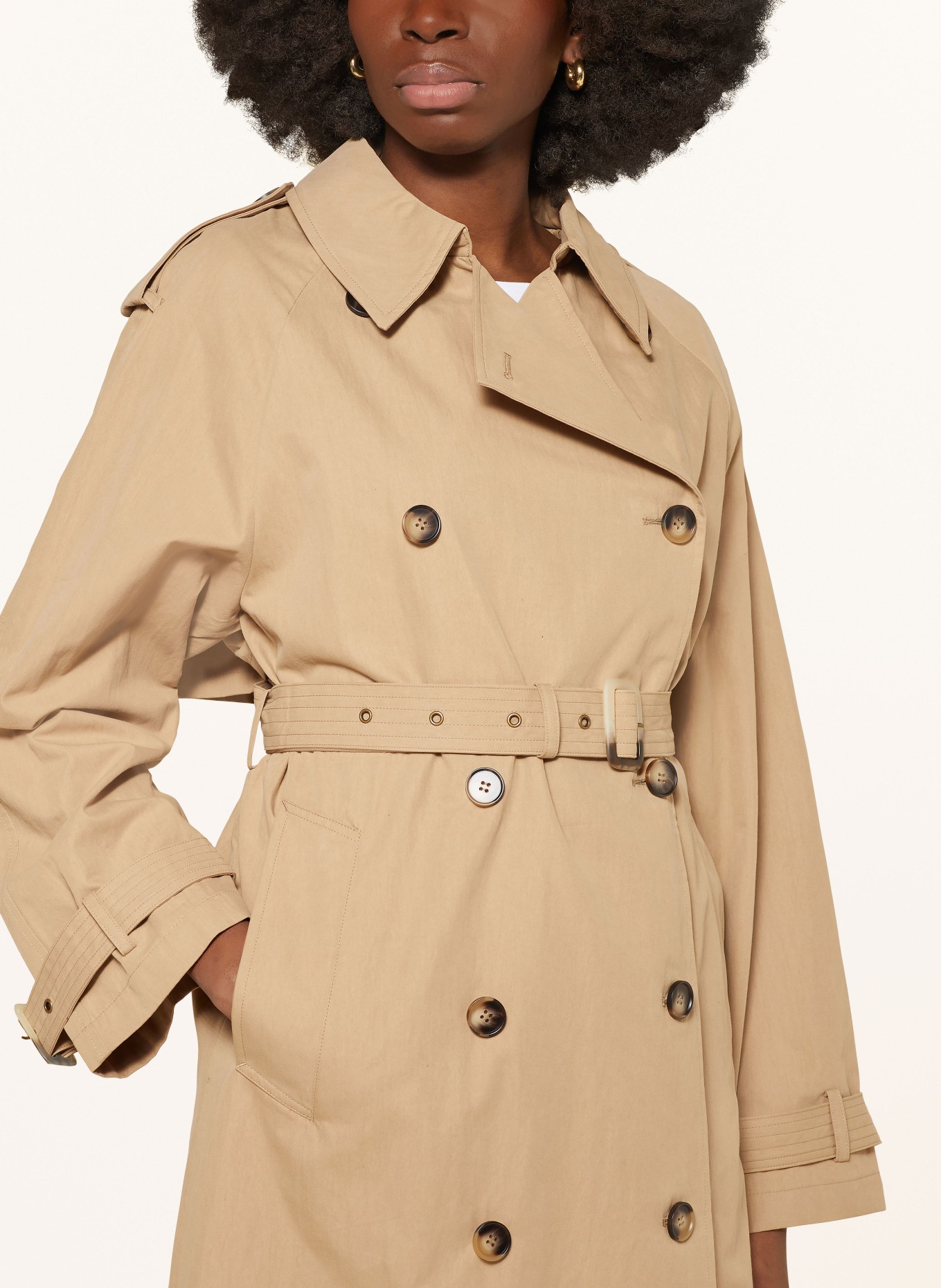 darling harbour Oversized trench coat, Color: SAND (Image 4)