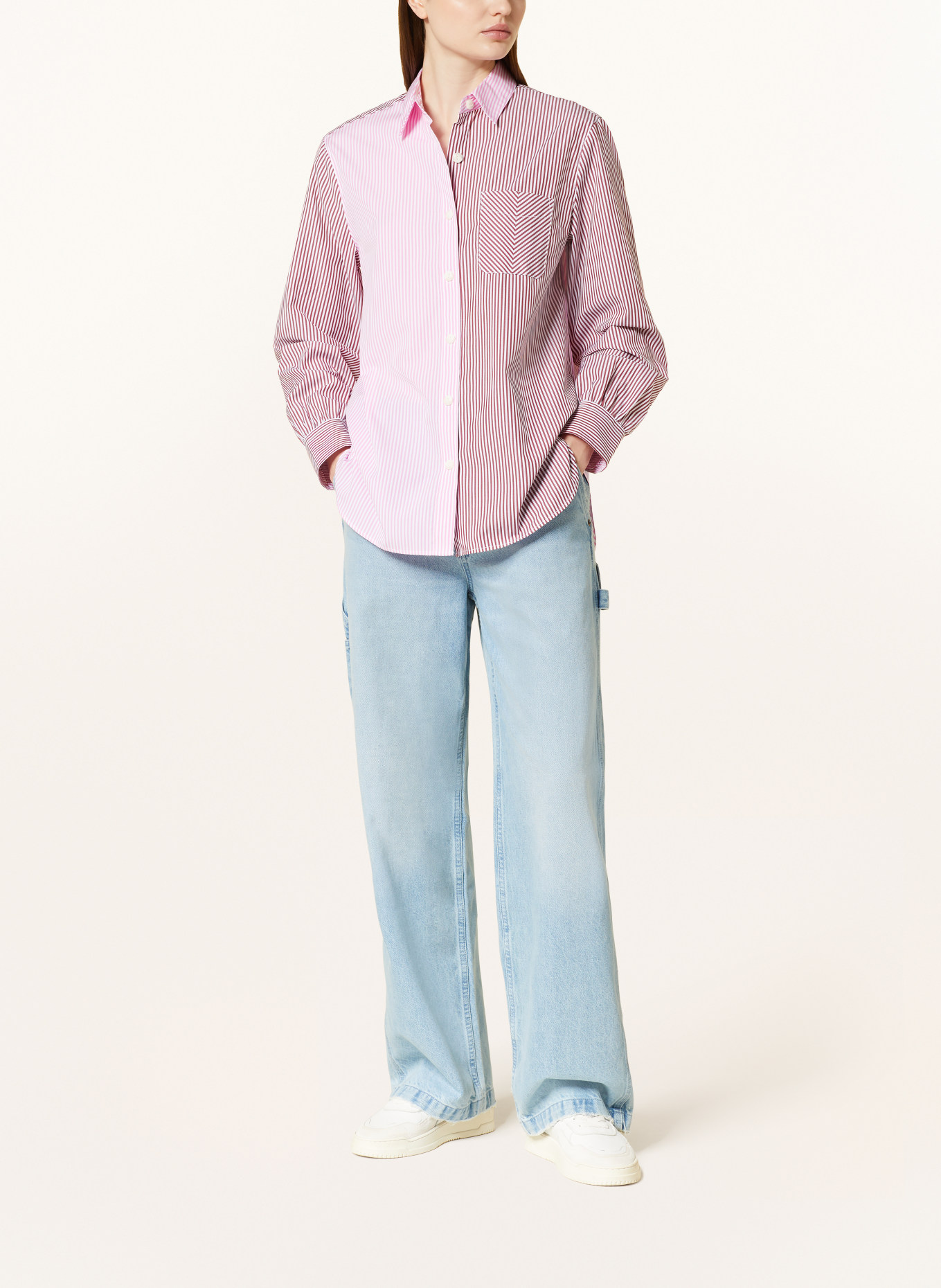 rag & bone Shirt blouse, Color: PINK/ WHITE/ DARK RED (Image 2)
