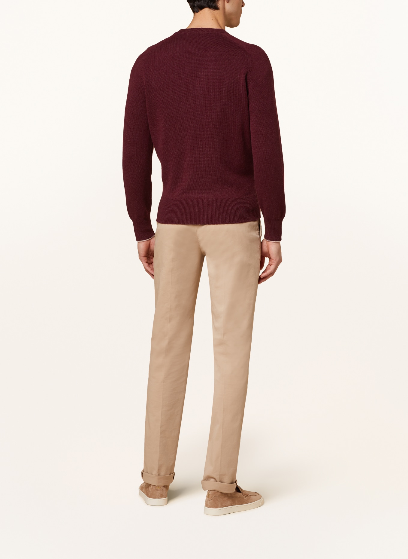 BRUNELLO CUCINELLI Cashmere-Pullover, Farbe: DUNKELROT (Bild 3)