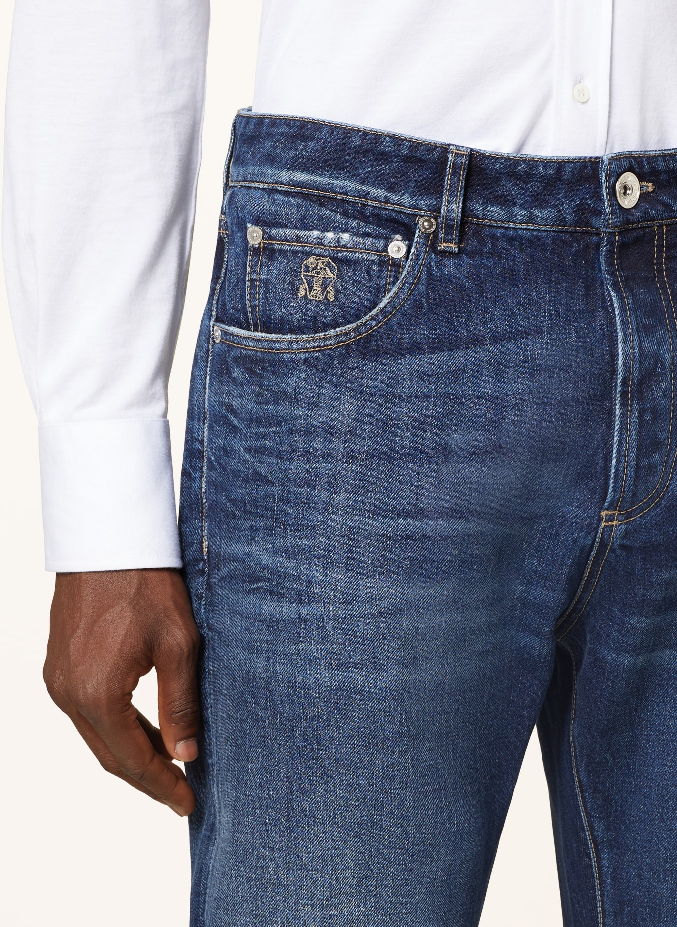 BRUNELLO CUCINELLI Jeans Extra Slim Fit, Farbe: CE2AC Dark Blue (Bild 5)
