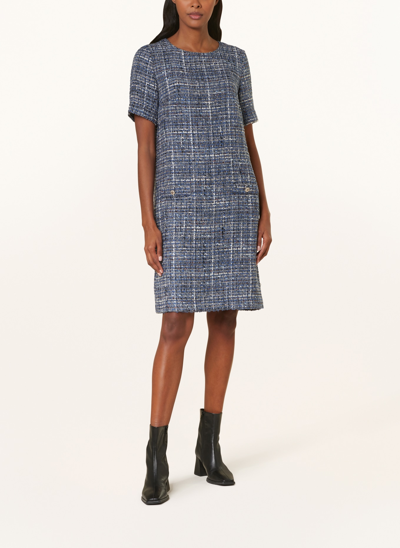 CARTOON Tweed-Kleid, Farbe: DUNKELBLAU/ BLAU (Bild 2)