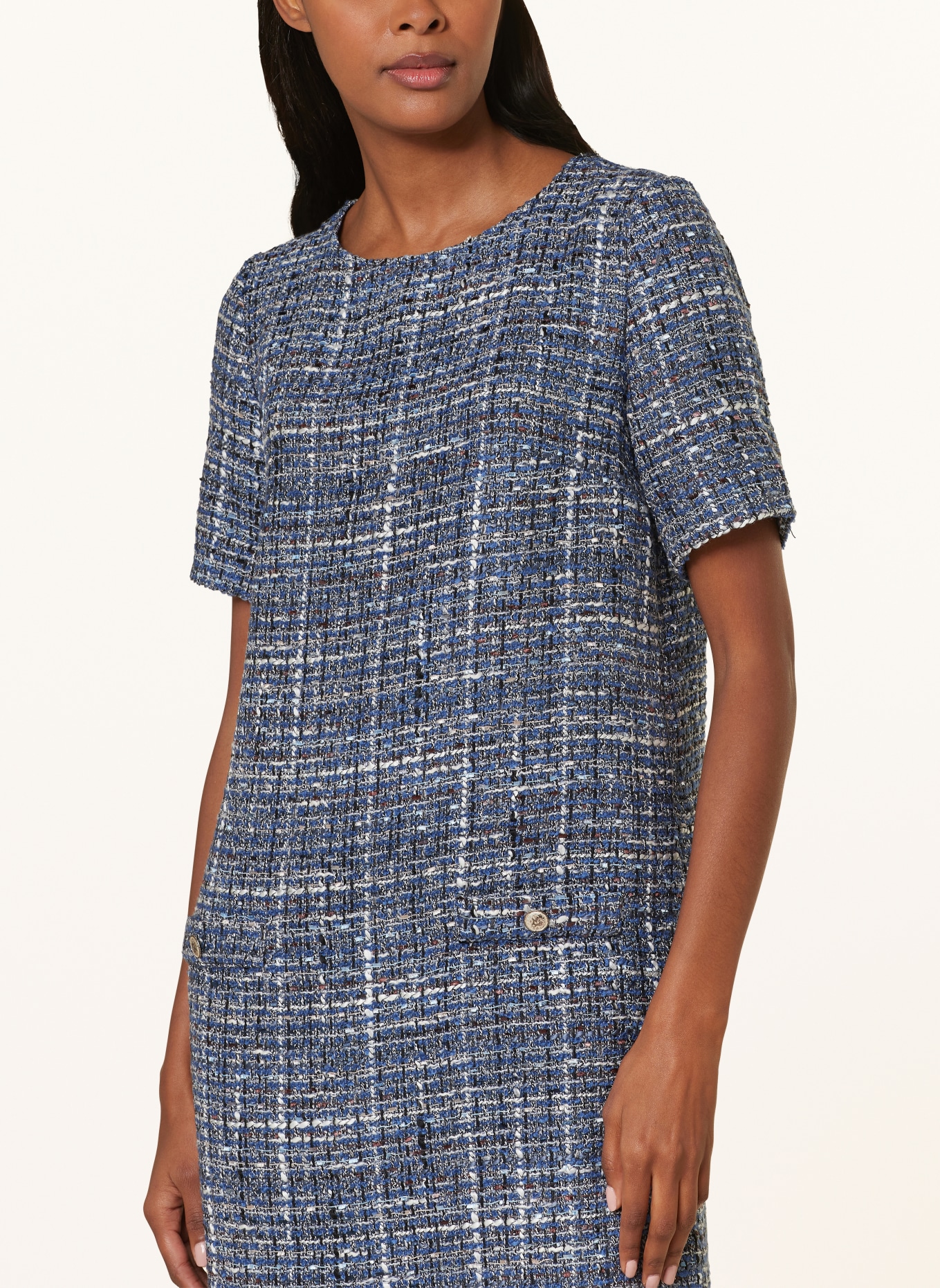 CARTOON Tweed-Kleid, Farbe: DUNKELBLAU/ BLAU (Bild 4)