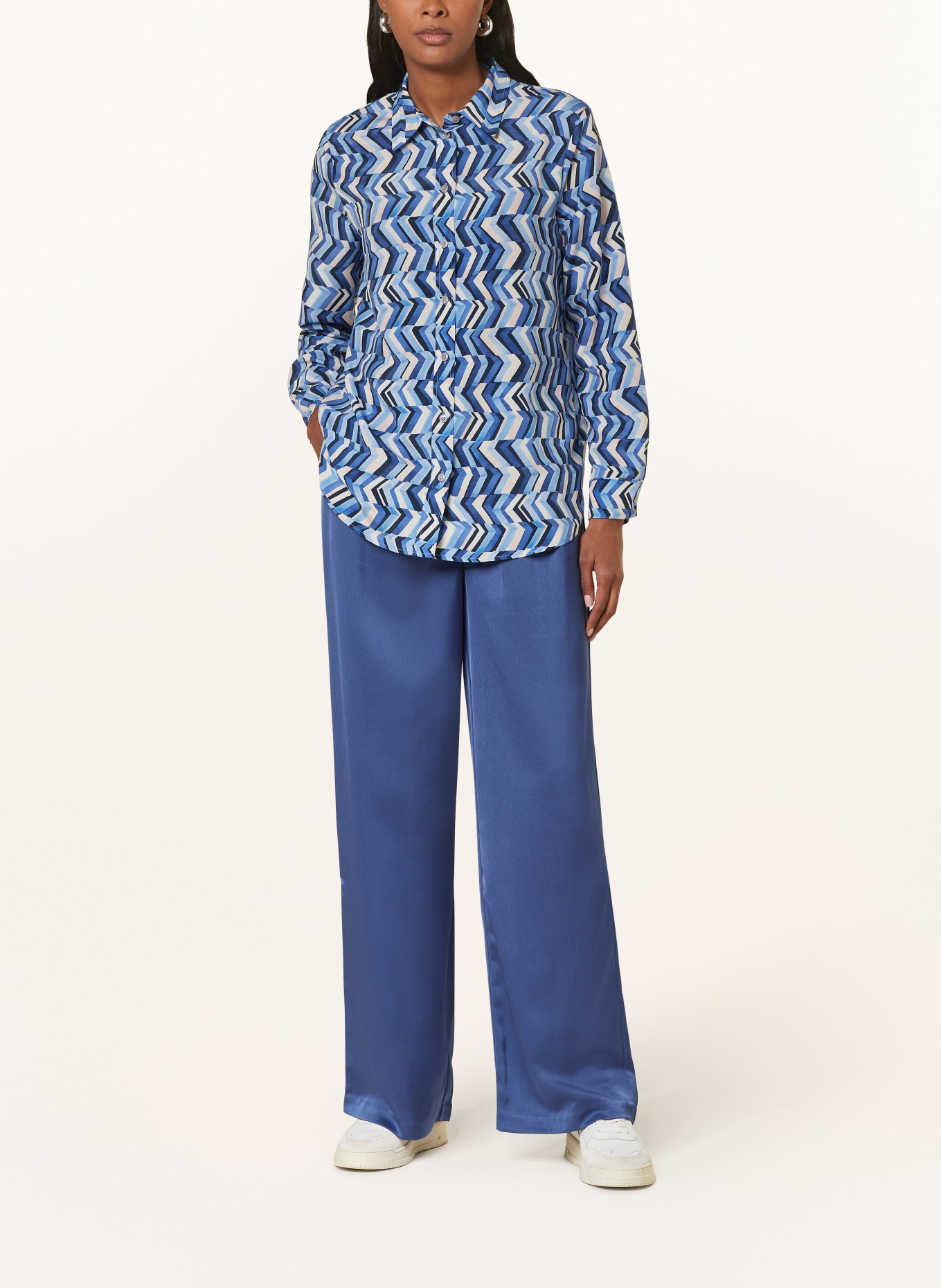 CARTOON Shirt blouse, Color: BLUE/ WHITE (Image 2)