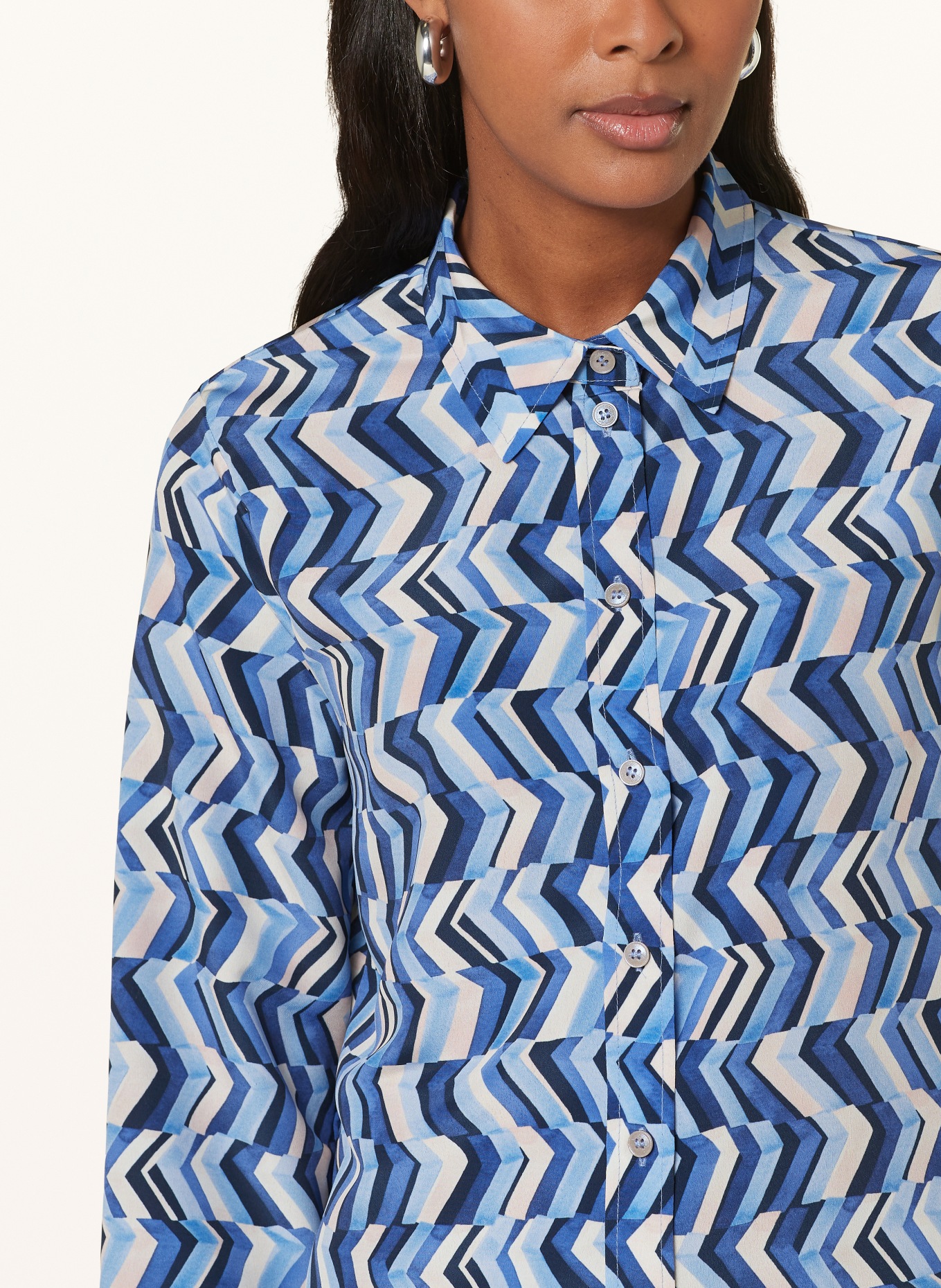 CARTOON Shirt blouse, Color: BLUE/ WHITE (Image 4)