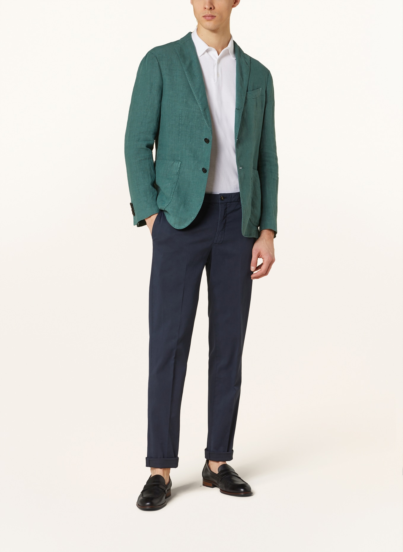 BOGLIOLI Linen jacket extra slim fit, Color: DARK GREEN (Image 2)