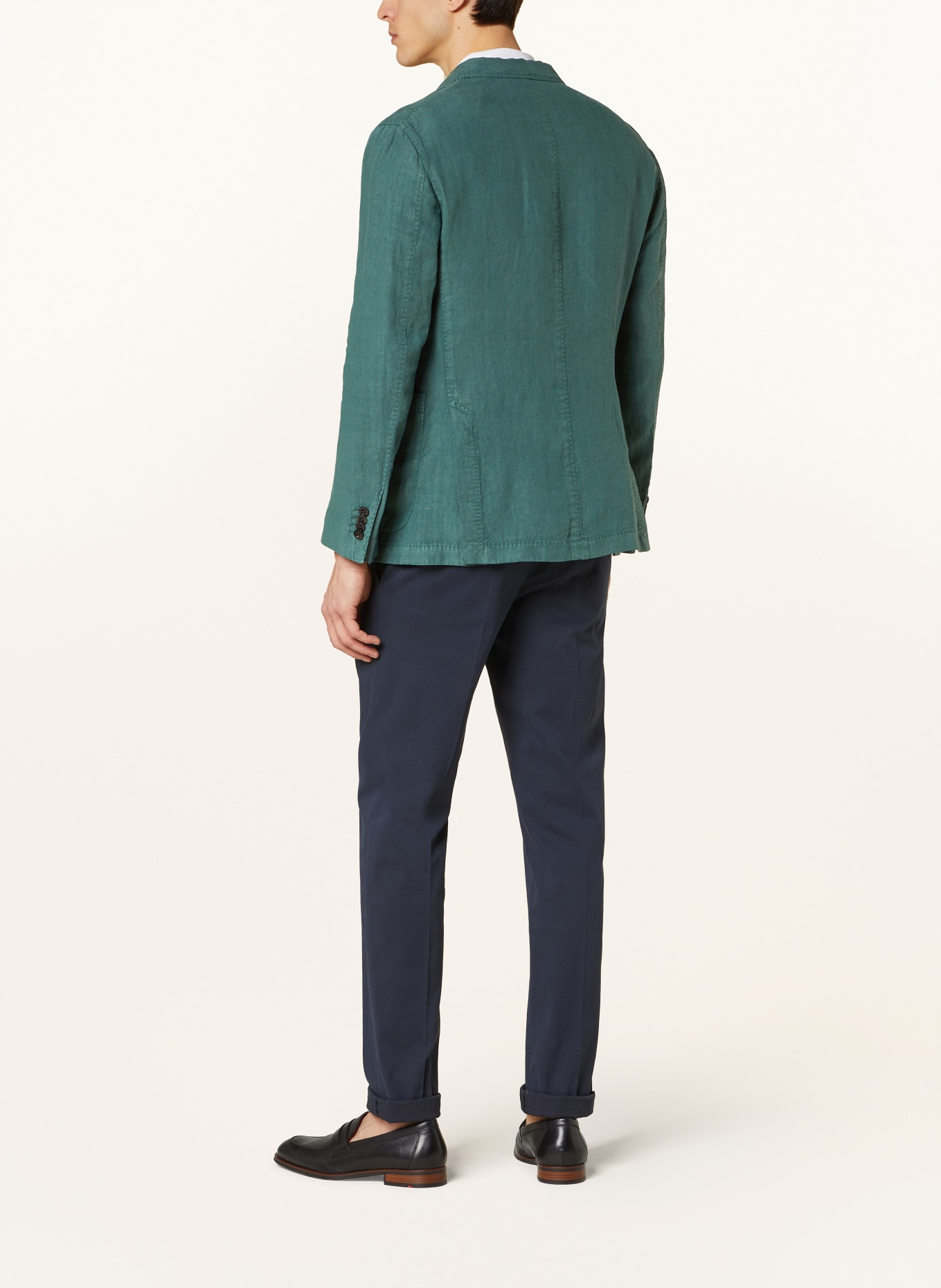 BOGLIOLI Linen jacket extra slim fit, Color: DARK GREEN (Image 3)