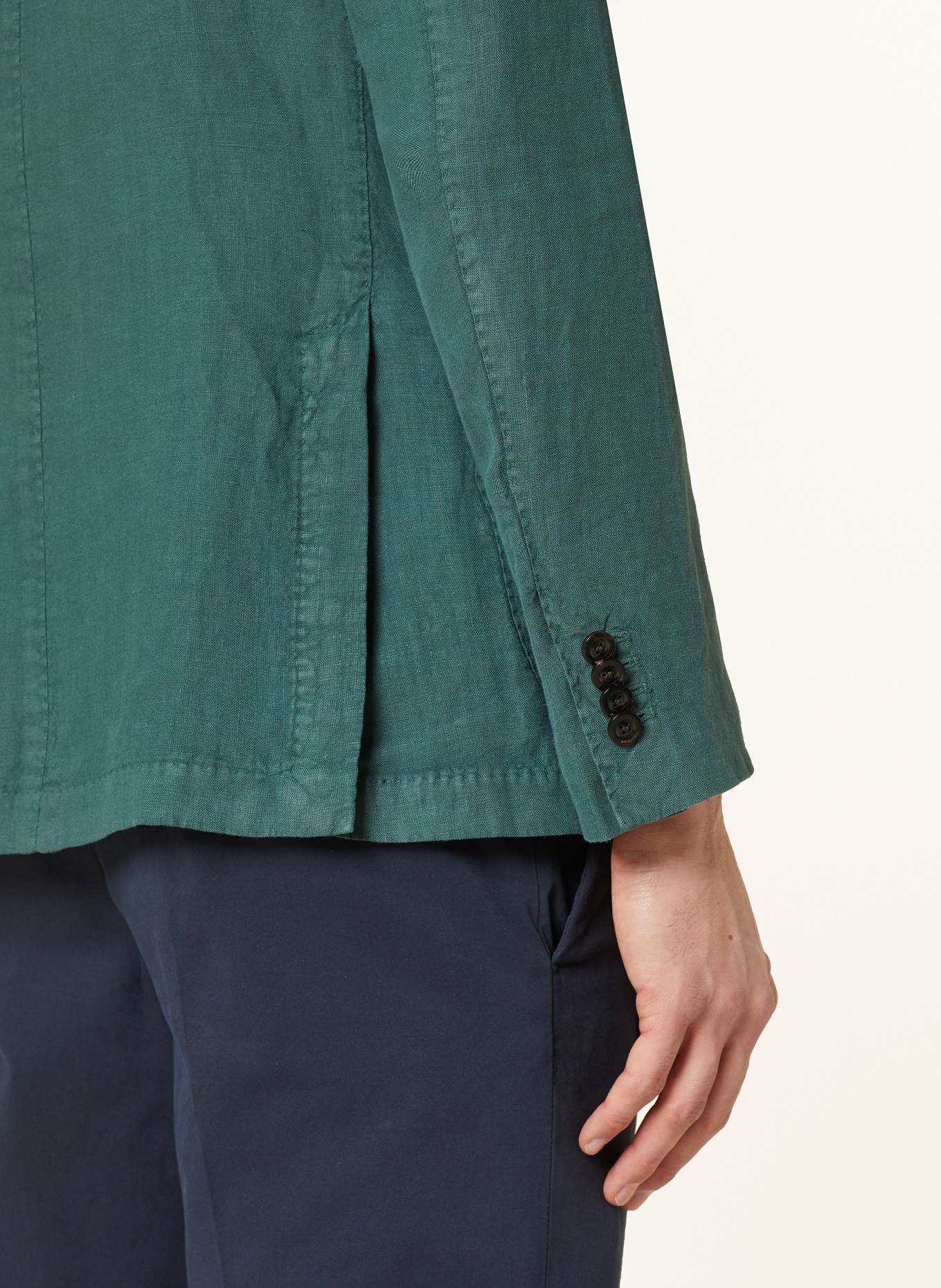 BOGLIOLI Linen jacket extra slim fit, Color: DARK GREEN (Image 6)