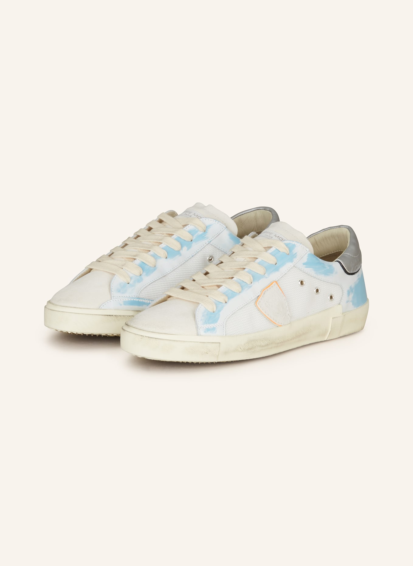 PHILIPPE MODEL Sneakers PRSX, Color: WHITE/ LIGHT BLUE (Image 1)