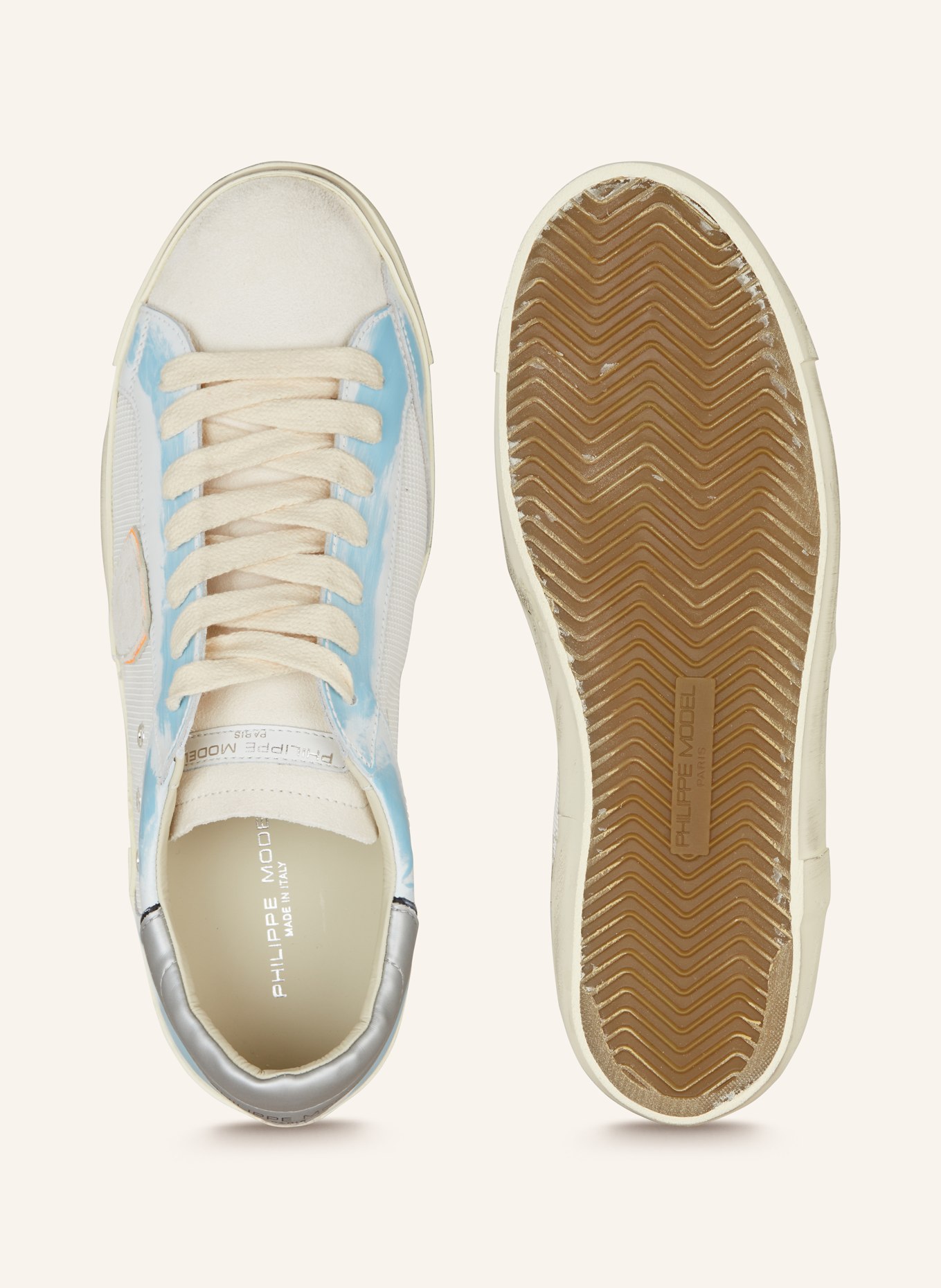PHILIPPE MODEL Sneakersy PRSX, Kolor: BIAŁY/ JASNONIEBIESKI (Obrazek 5)